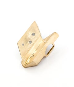 Modern Diamond Slide Pendant in 14k Yellow Gold