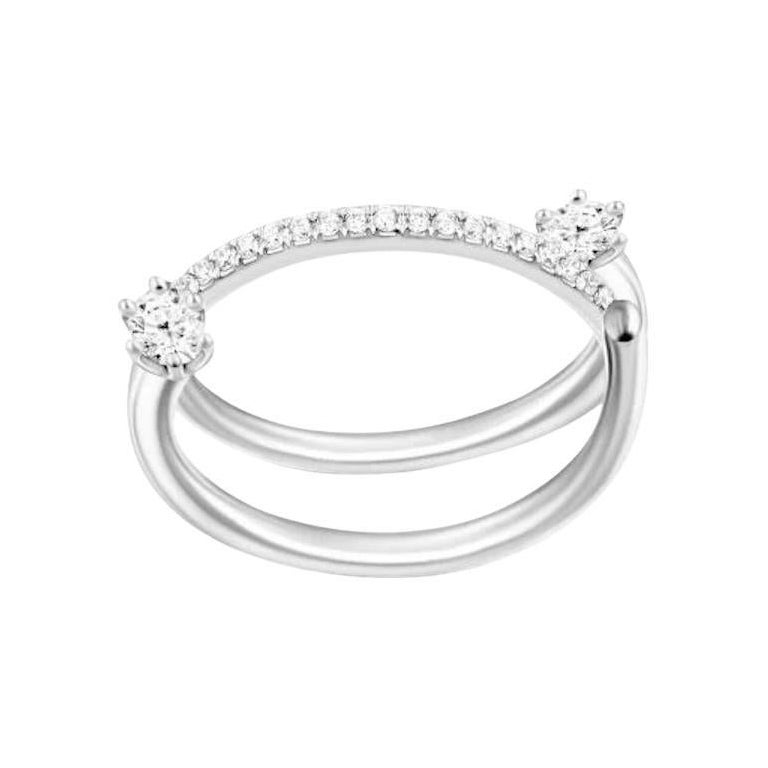 Modern Diamond White Gold Exclusive Ring for Her For Sale