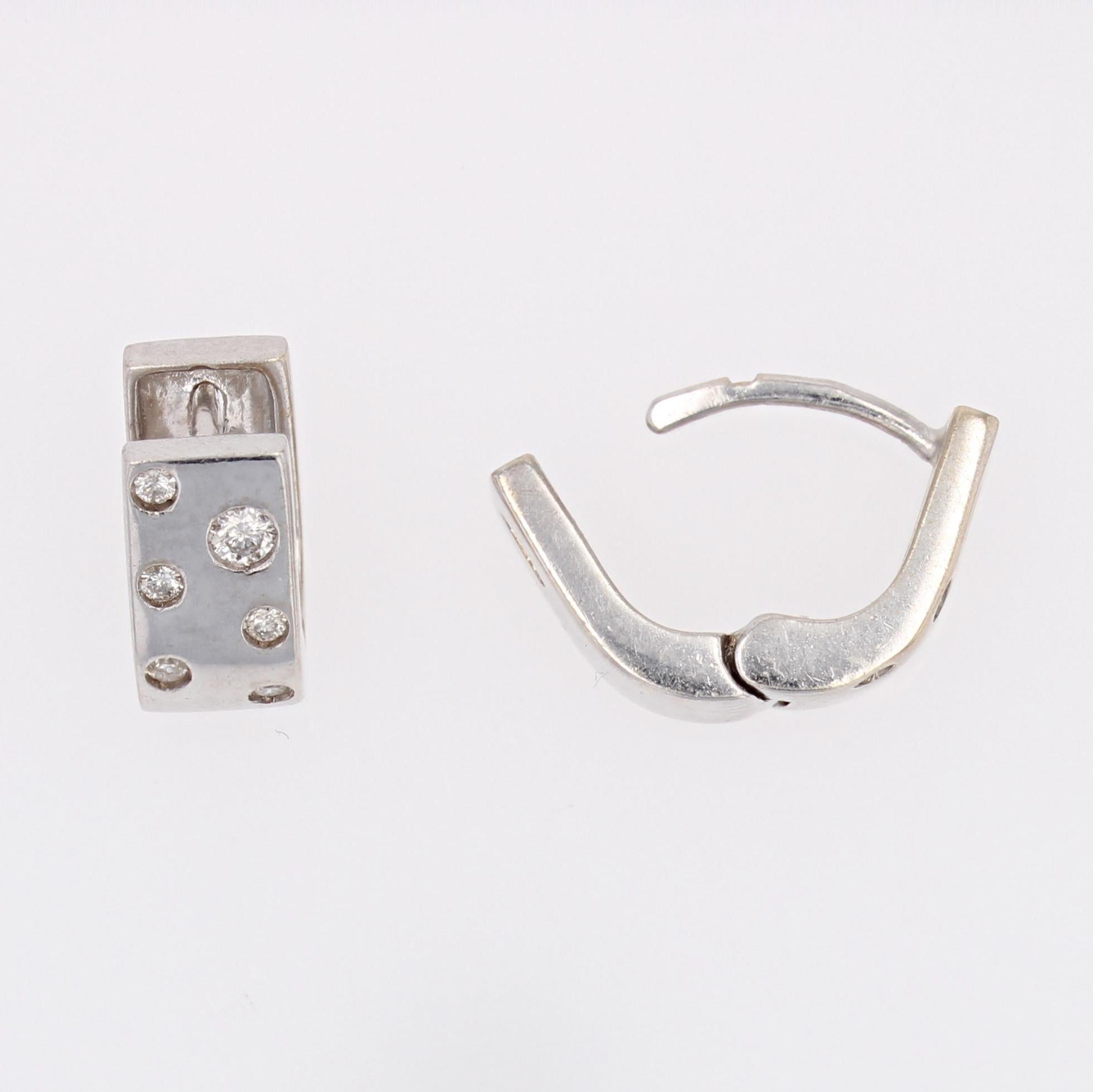 Moderne Diamanten-Ohrringe aus 18 Karat Weißgold im Angebot 4