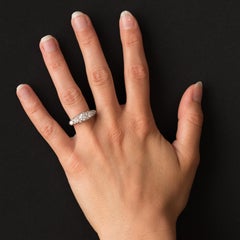 Modern Diamonds 18 Karat White Gold Garter Ring