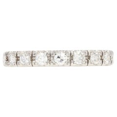 Modern Diamonds 18 Karat White Gold Half Wedding Ring