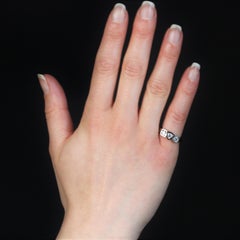 Bague trilogie d'alchimie moderne en or blanc 18 carats avec diamants
