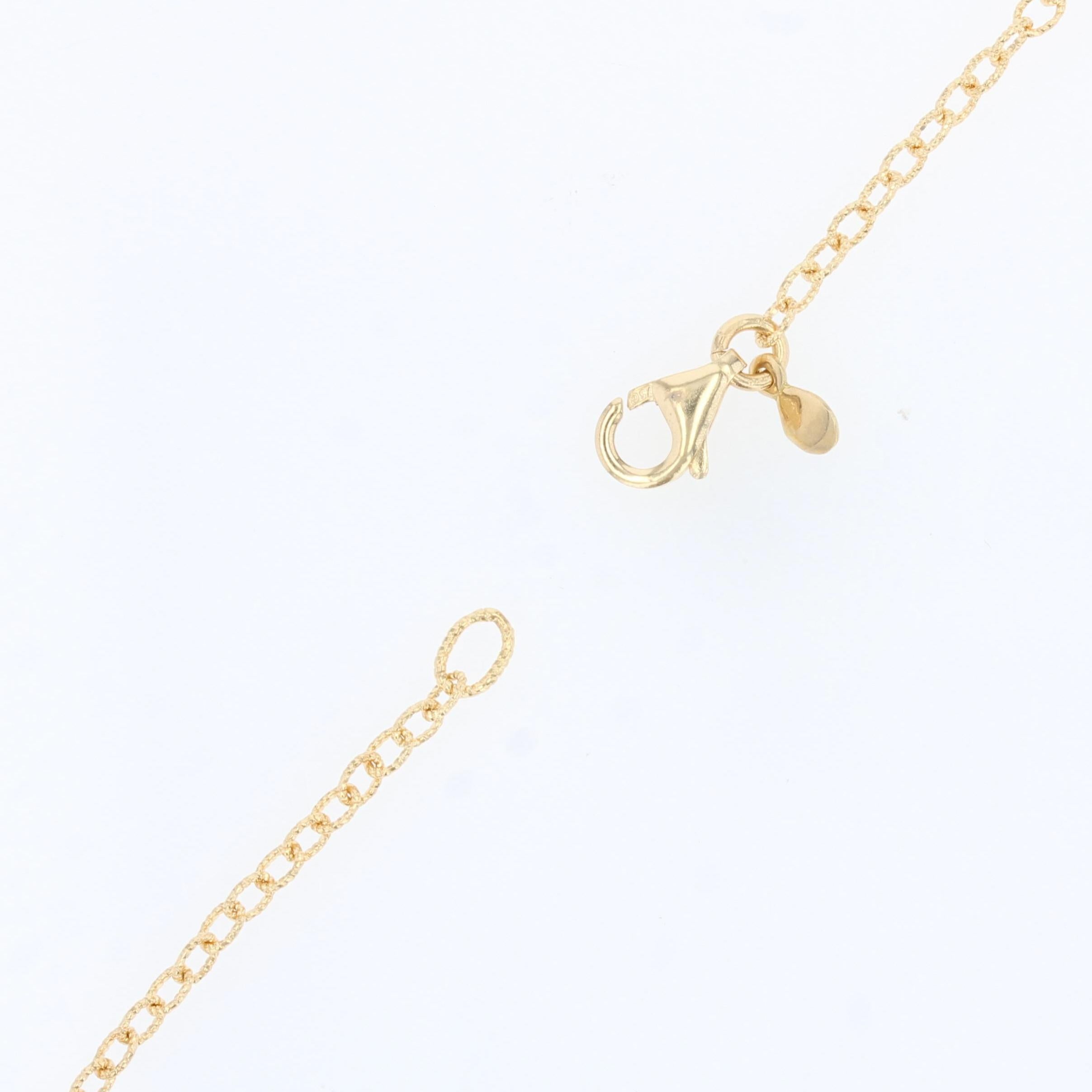 Moderne arabische lange Halskette mit Diamanten aus 18 Karat Gelb-Weißgold im Angebot 5