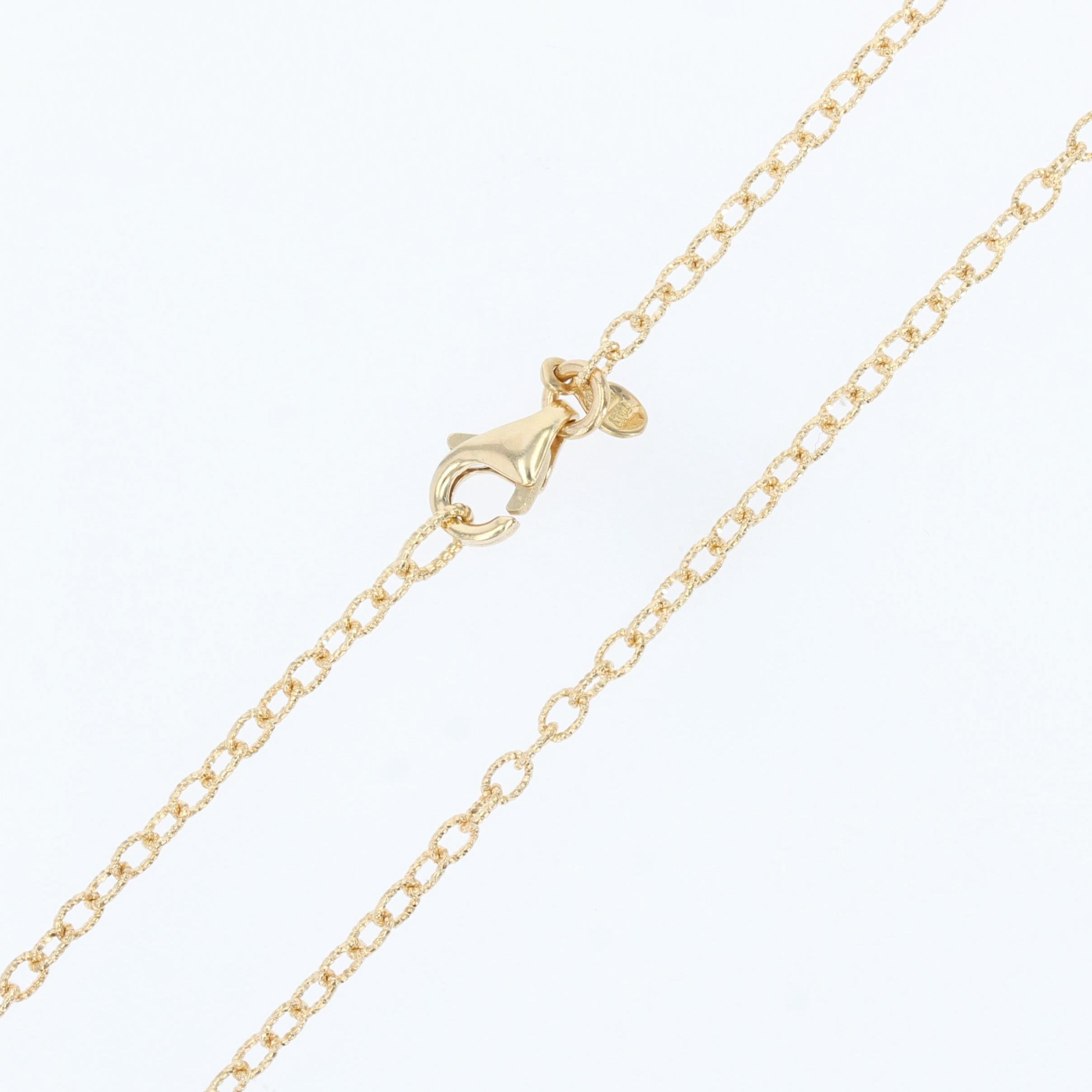 Moderne arabische lange Halskette mit Diamanten aus 18 Karat Gelb-Weißgold im Angebot 4