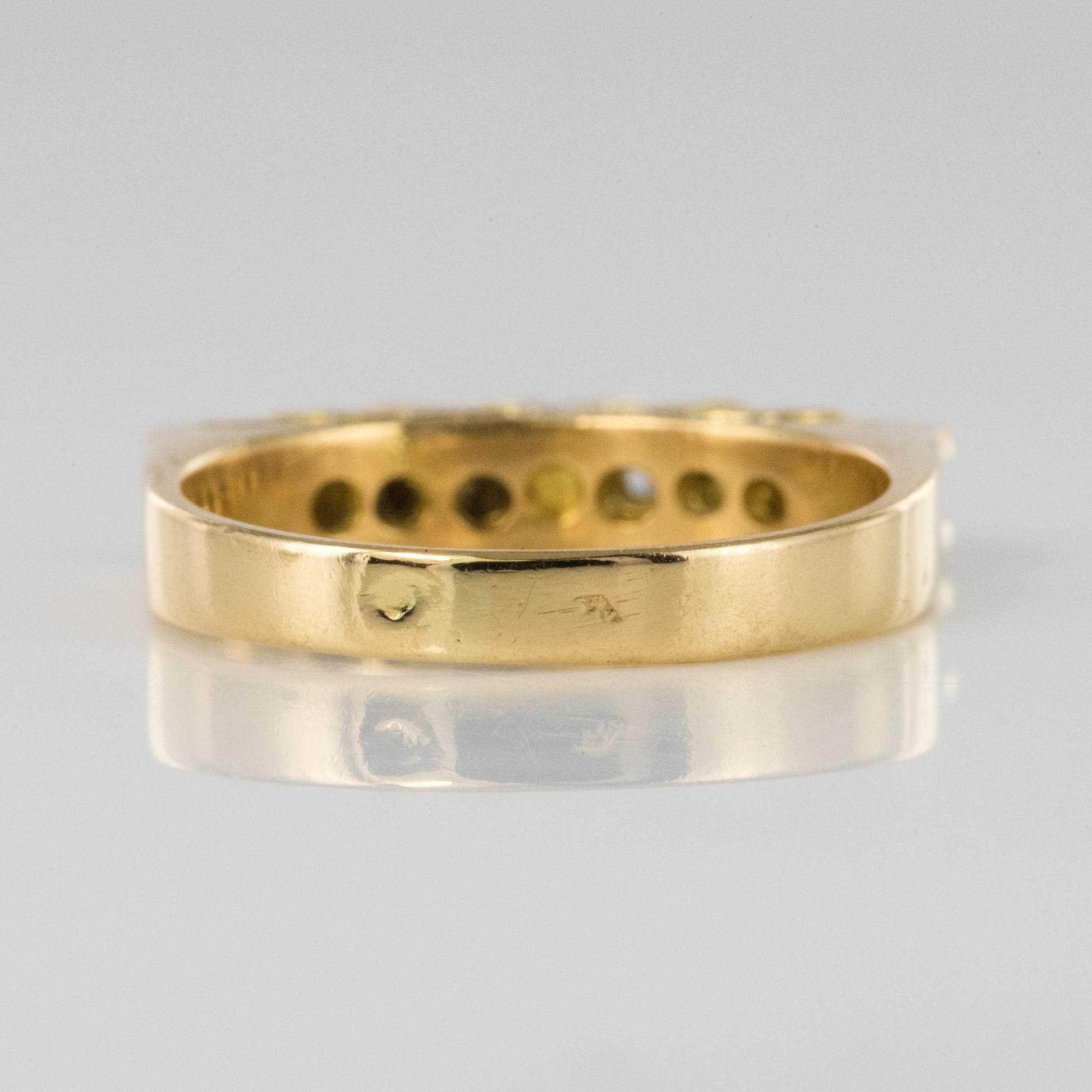 Modern Diamonds 18 Karat Yellow Gold Garter Ring For Sale 5