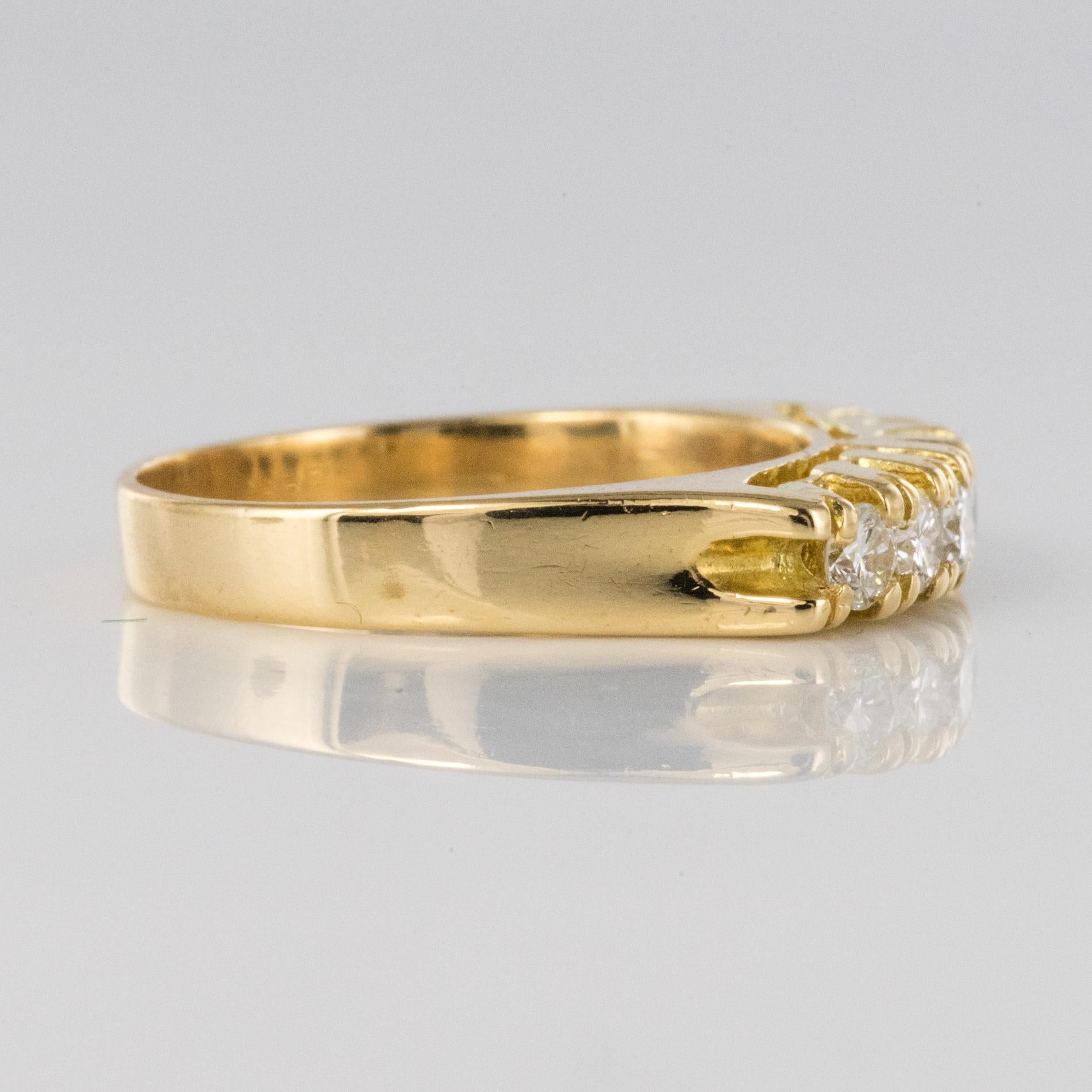 Anello giarrettiera Modern Diamonds in oro giallo 18 carati in vendita 6