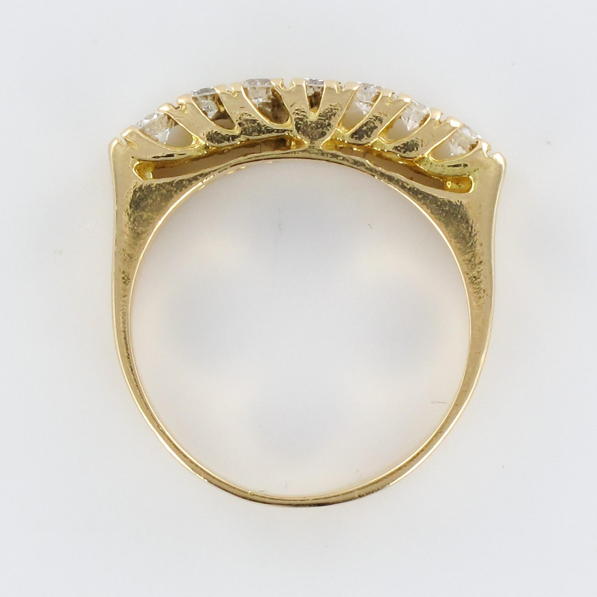 Anello giarrettiera Modern Diamonds in oro giallo 18 carati in vendita 7