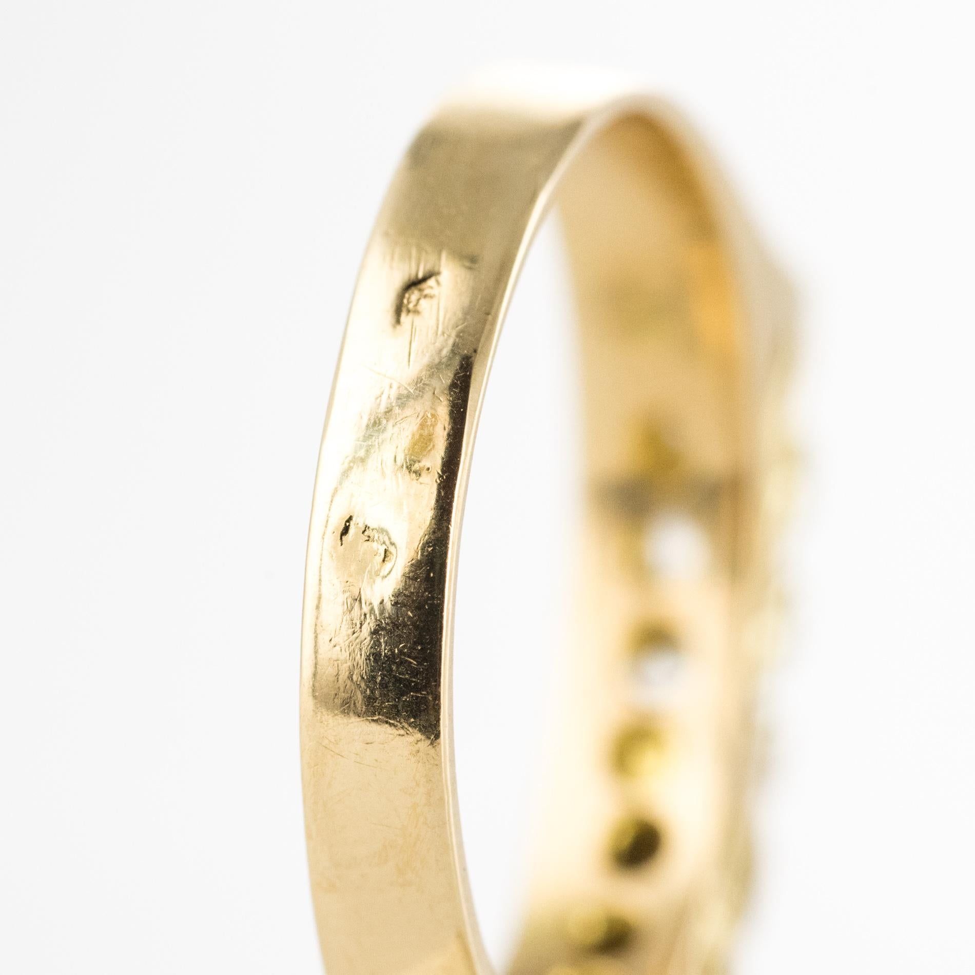 Modern Diamonds 18 Karat Yellow Gold Garter Ring For Sale 10
