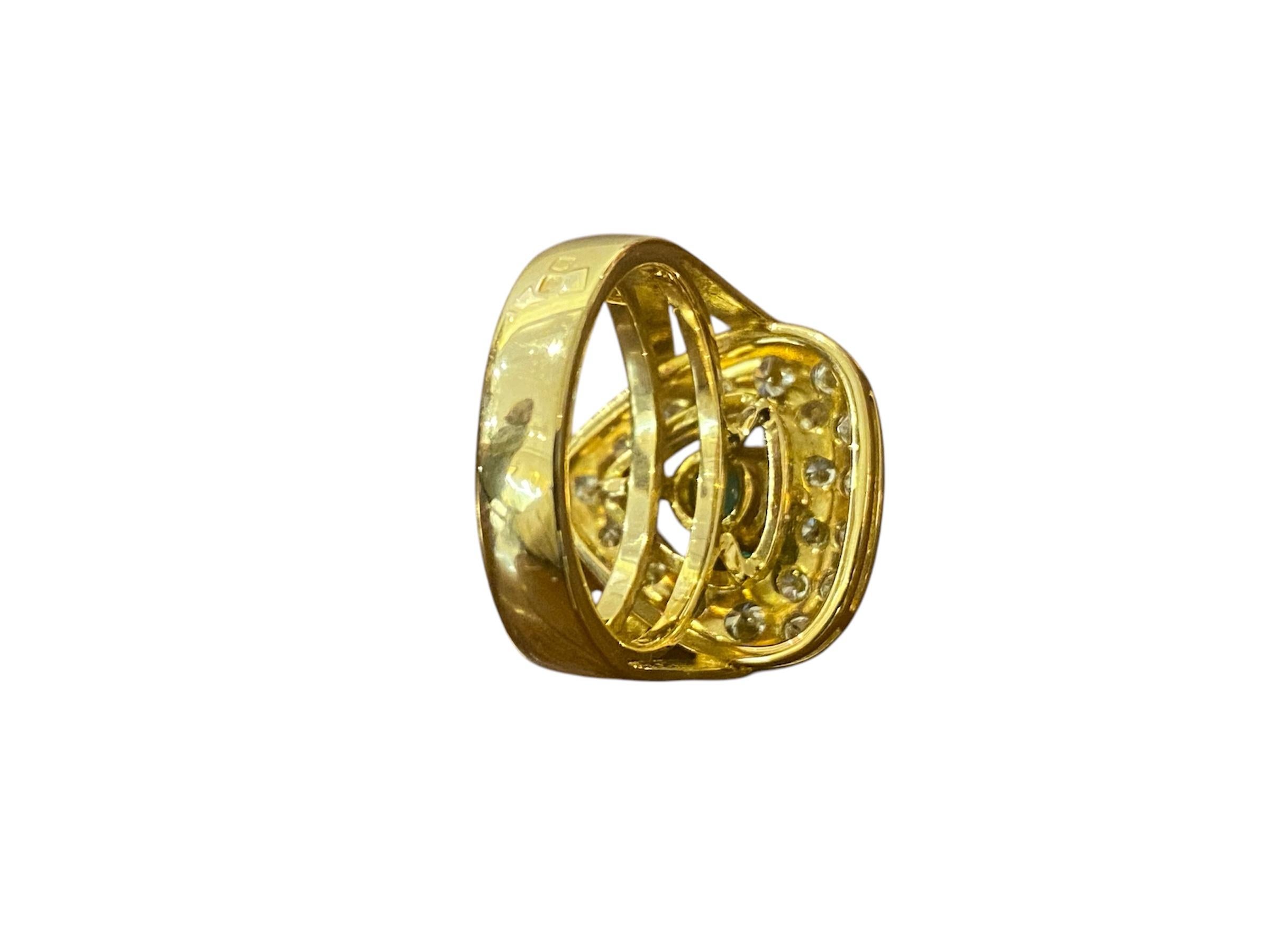 Bague en or The Moderns avec diamants et émeraude Bon état - En vente à Lisboa, PT