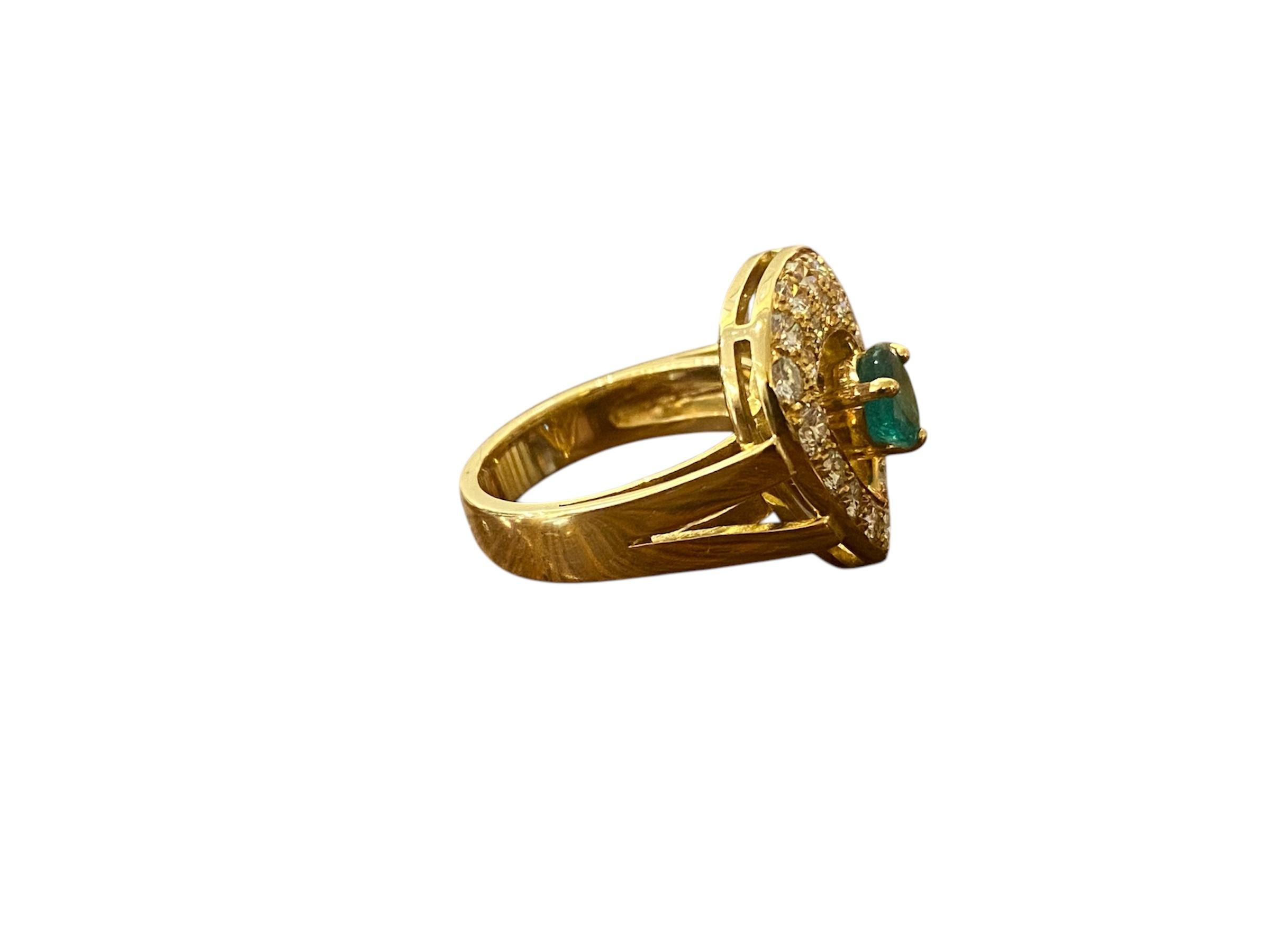 Bague en or The Moderns avec diamants et émeraude en vente 1
