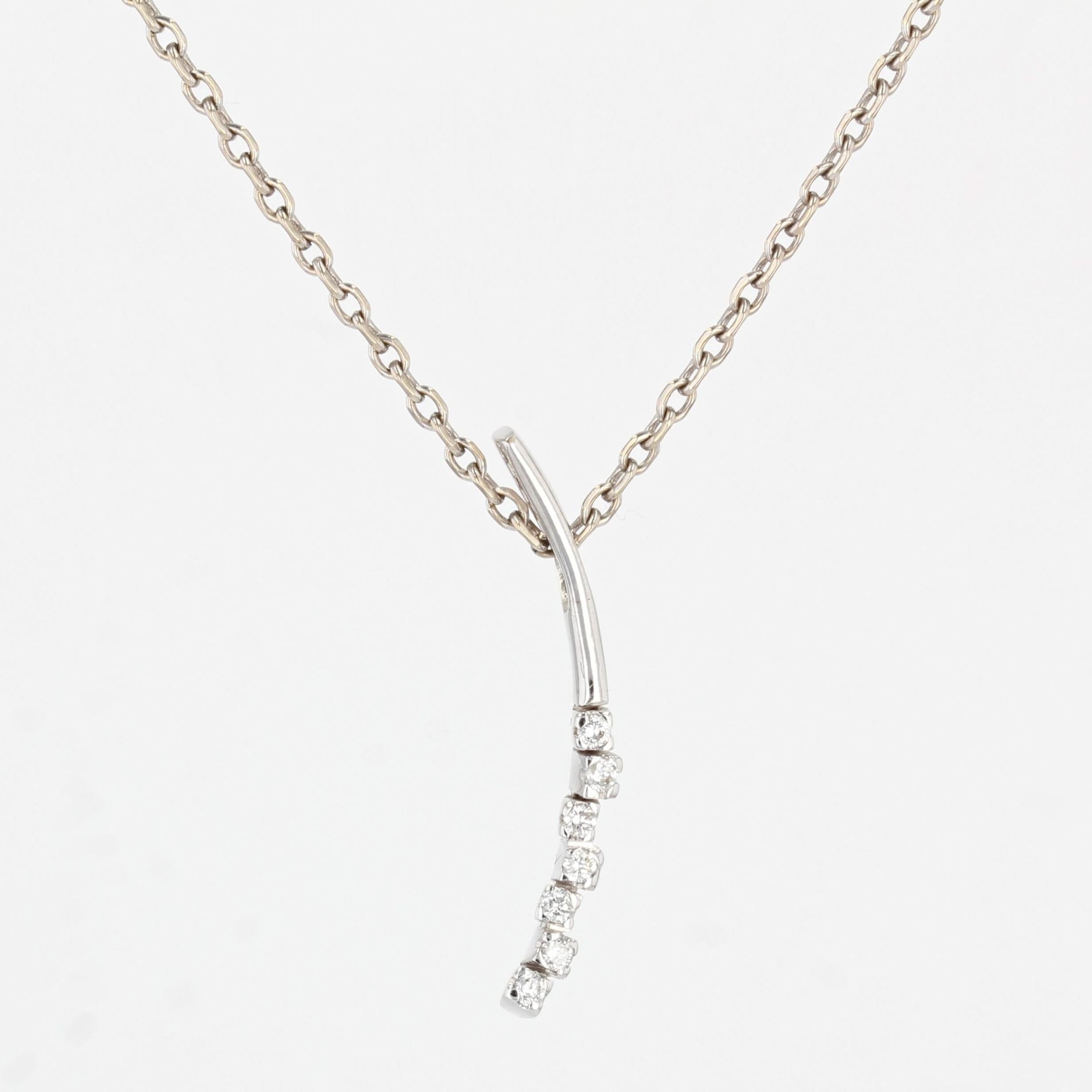 Modern Diamonds Line 18 Karat Weißgold-Anhänger (Moderne)