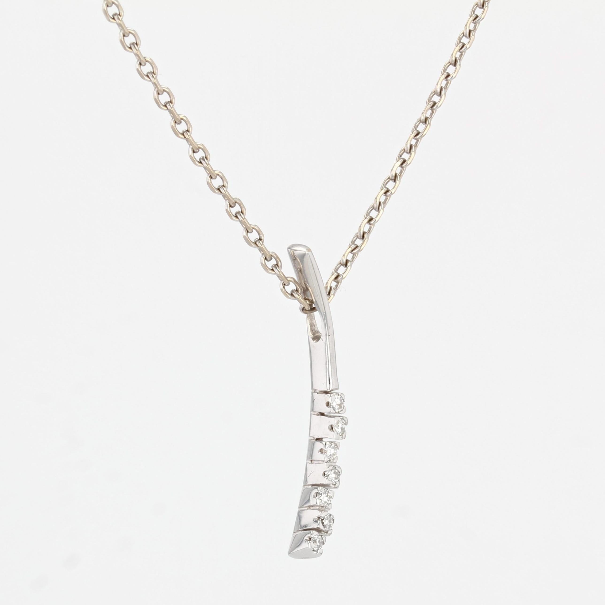 Modern Diamonds Line 18 Karat Weißgold-Anhänger (Brillantschliff)