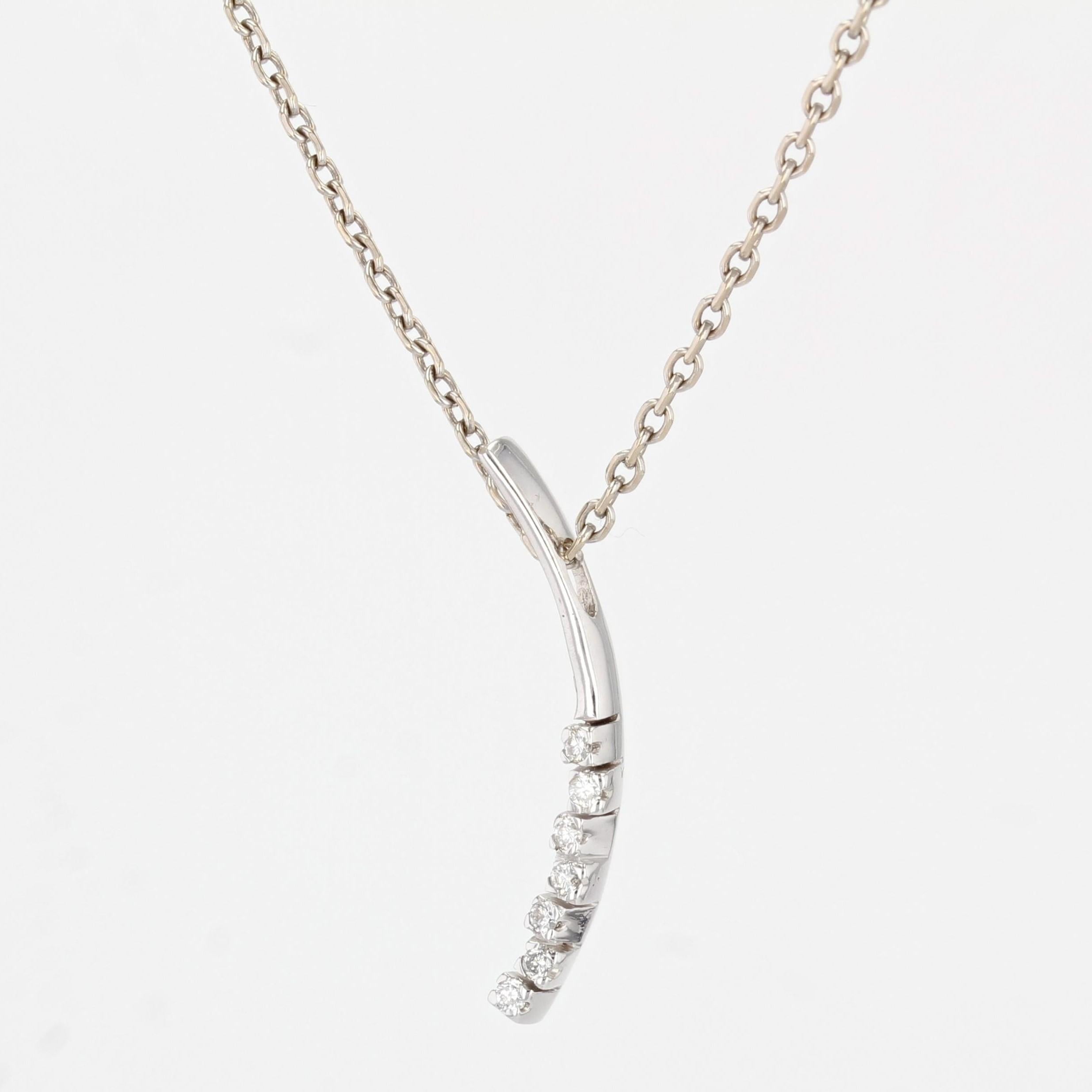 Modern Diamonds Line 18 Karat Weißgold-Anhänger Damen