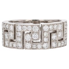 Modern Diamonds Platinum Greek Decoration Ring