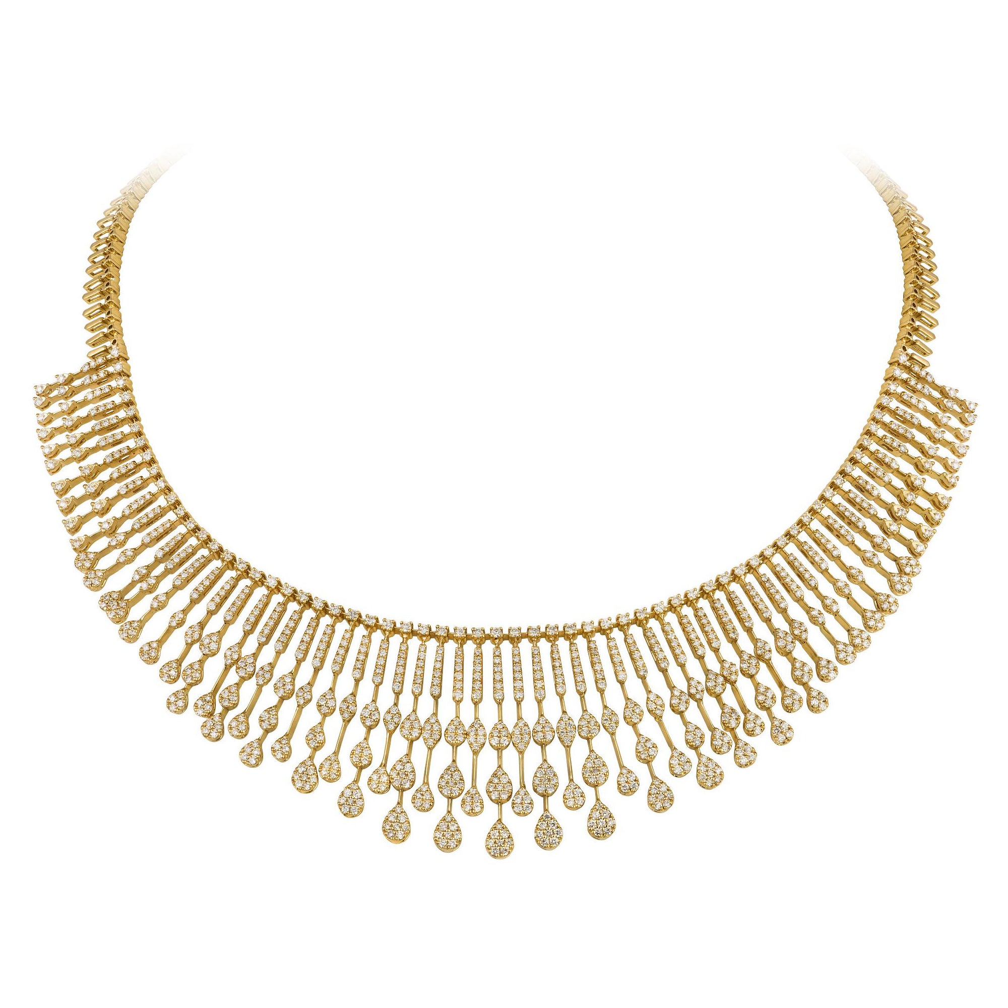 Collar de Boda para Ella en Oro Amarillo 18K con Diamantes Modernos