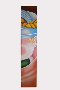 Modern Dilmos Edizioni Hand Painted Cabinet Storage Free-Standing Wood Colorful