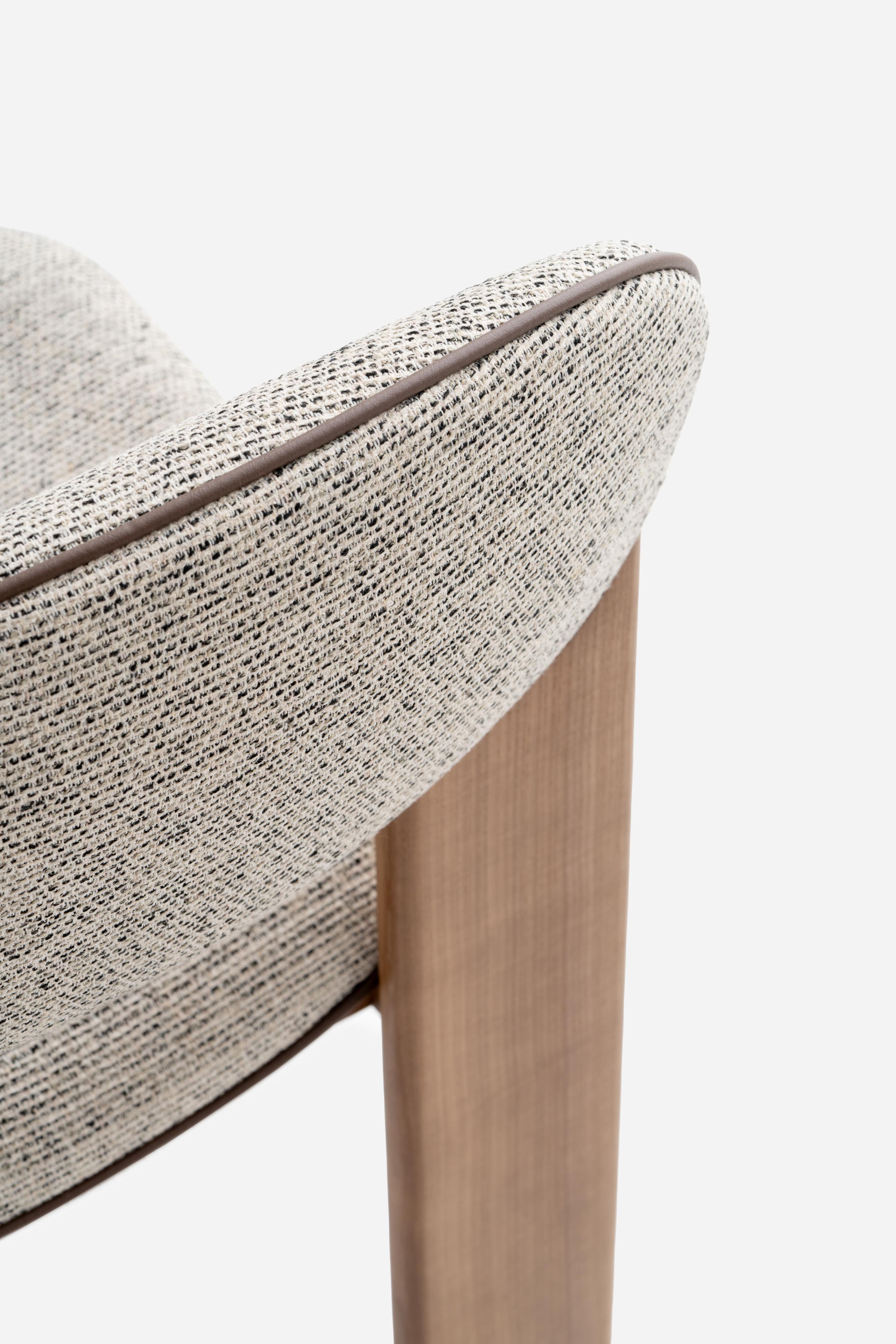 Modern Dining Archipen Chair in Kvadrat Savanna Wool by NOOM For Sale 6