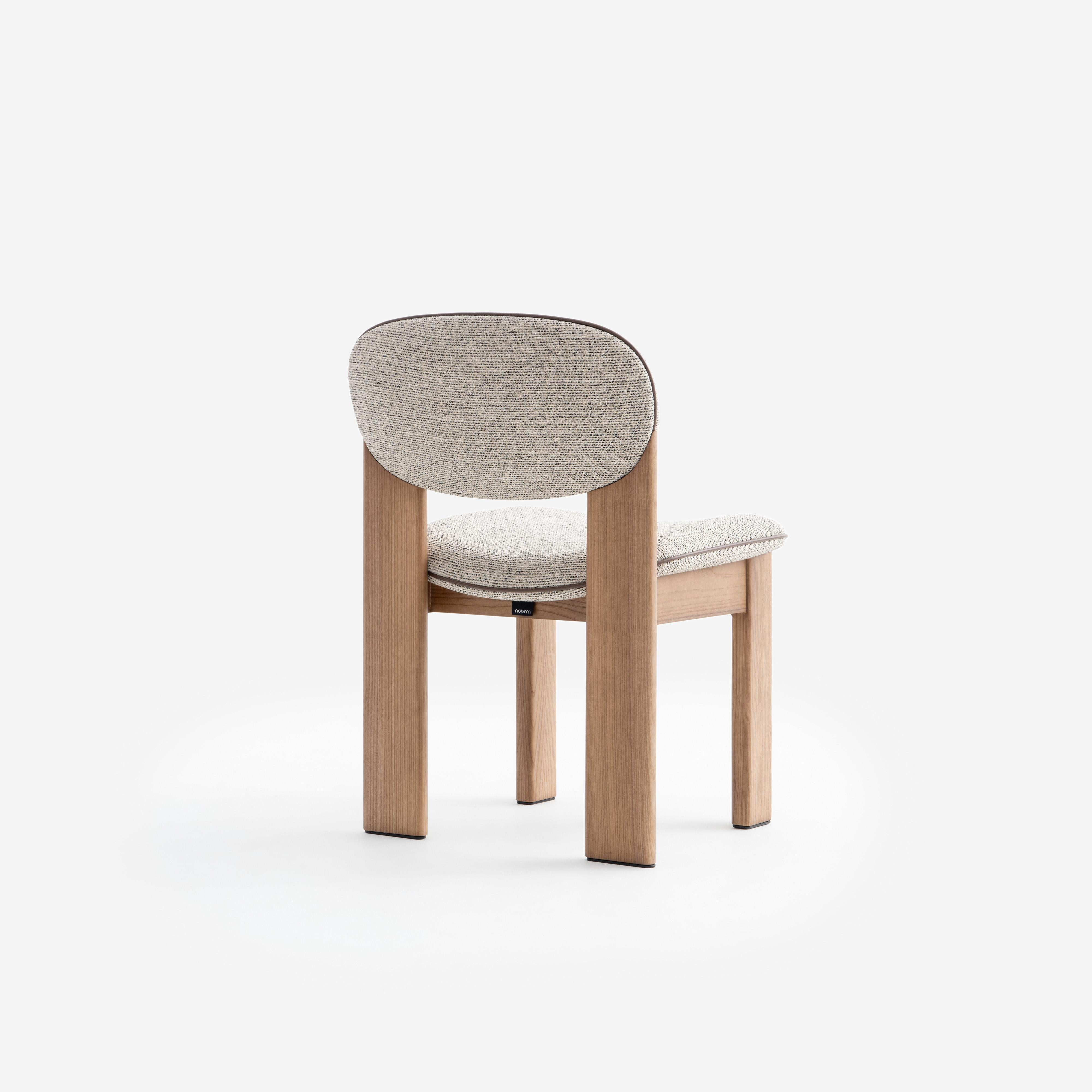 Contemporary Modern Dining Archipen Chair in Kvadrat Savanna Wool by NOOM For Sale