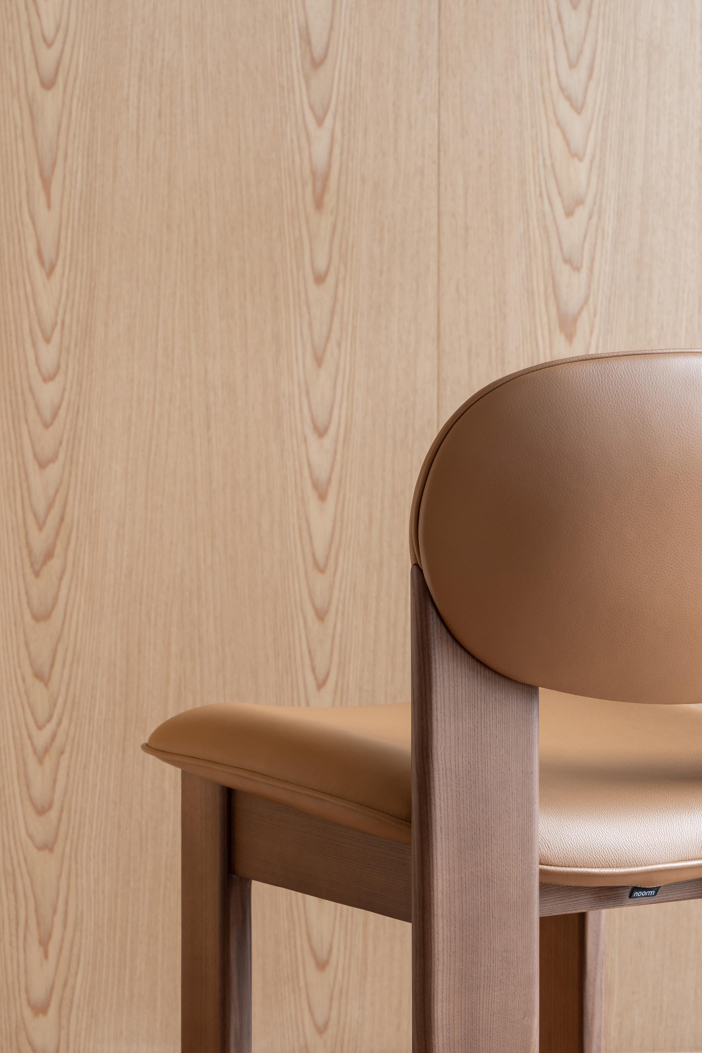Ash Modern Dining Archipen Chair in Natural Leather 