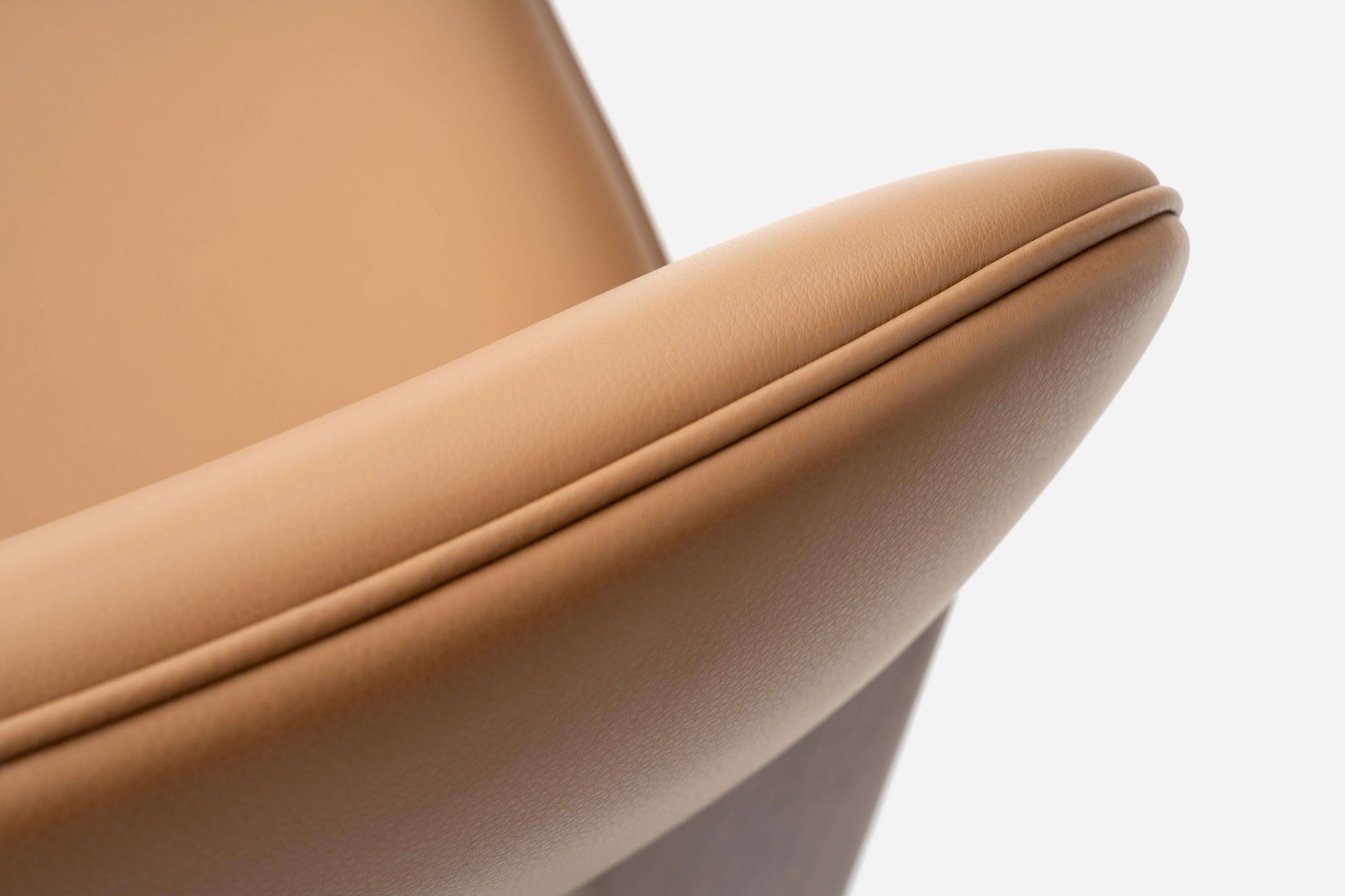 Cuir Chaise de salle à manger moderne Archipen en tissu bouclé Baloo par NOOM en vente