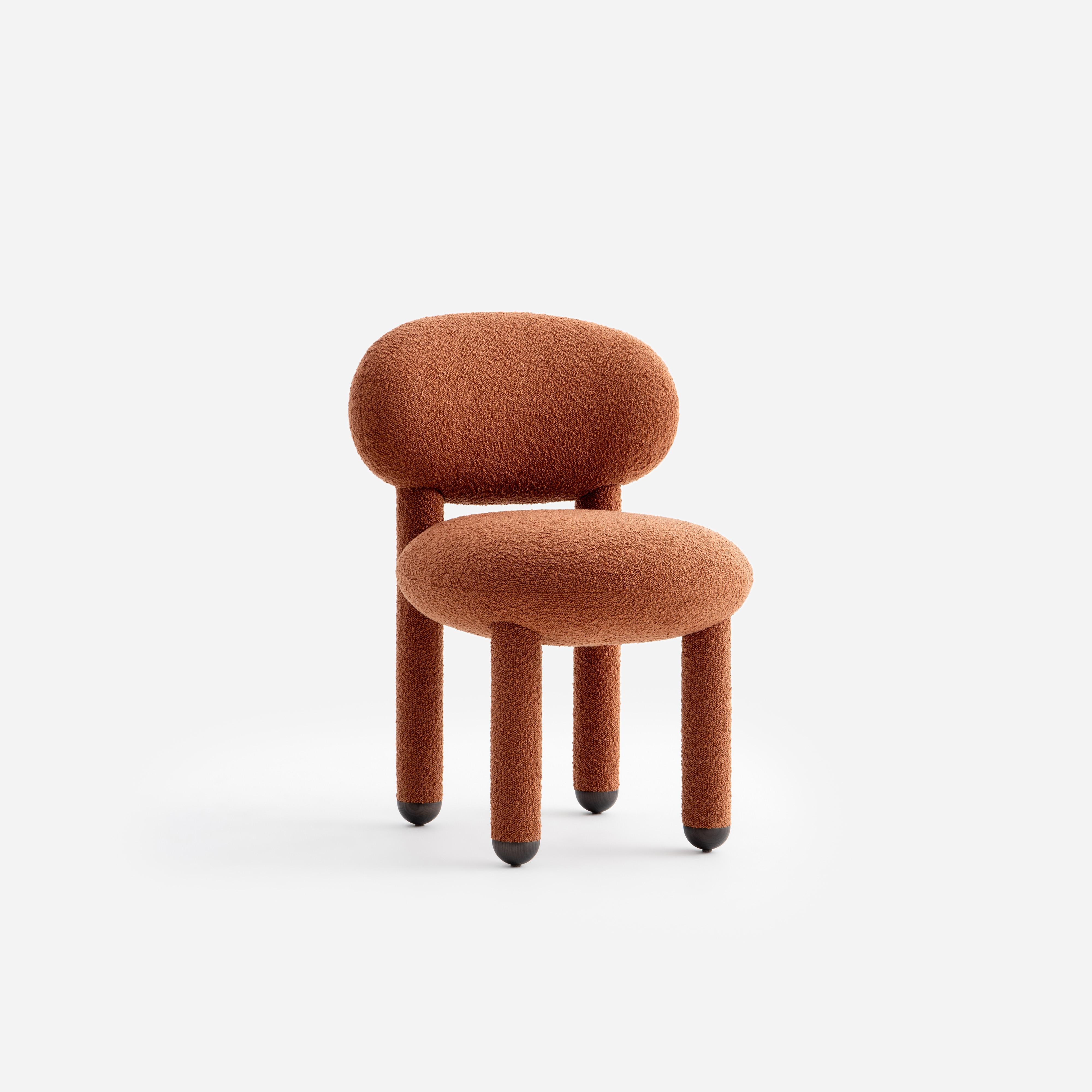 Sedia da pranzo moderna Flock CS1 in diverse stoffe di NOOM in vendita 8