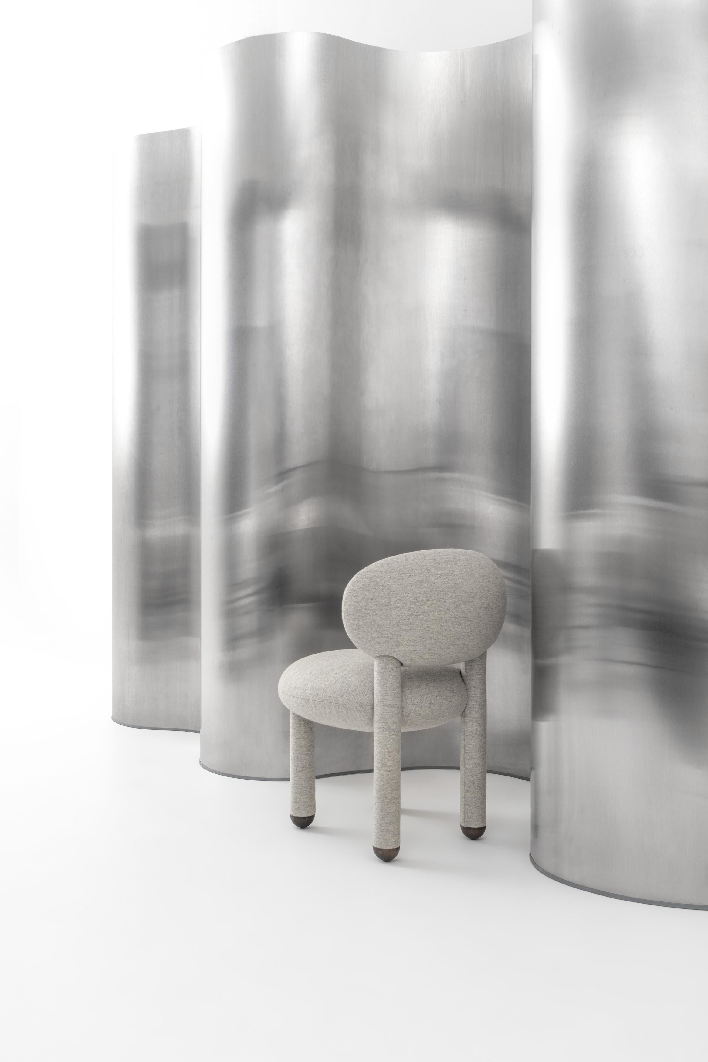 Sedia da pranzo moderna Flock CS1 in diverse stoffe di NOOM in vendita 11