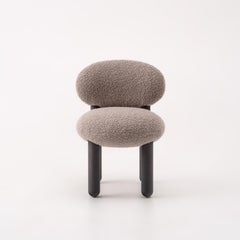 NOOM Flock Contemporary Dining Chair CS2, Dedar Boucle Beige Brown