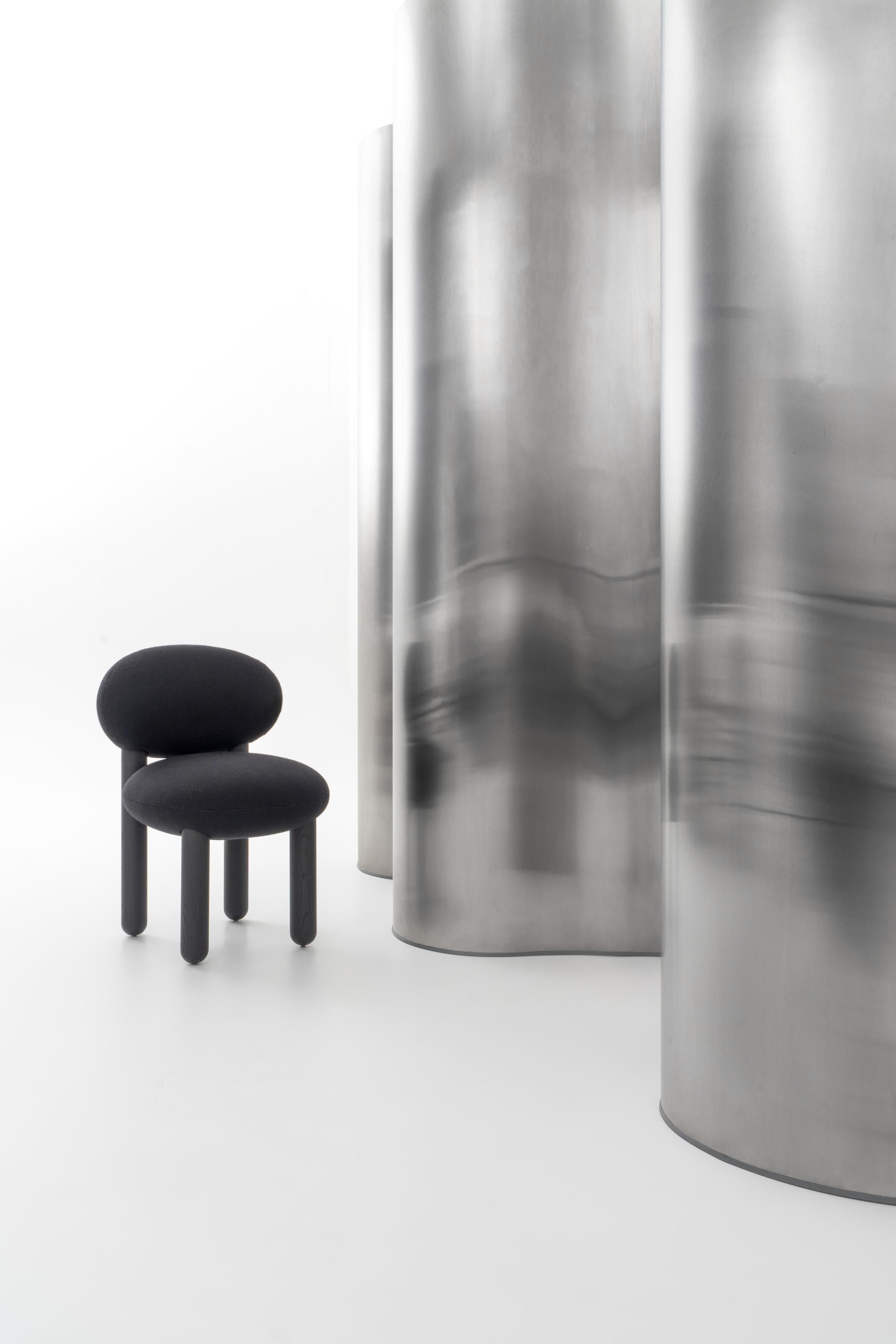 Sedia da pranzo moderna Flock CS2 in tessuto Kvadrat Vidar 4 di NOOM In condizioni Nuovo in vendita a Paris, FR