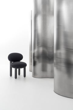 Flock Contemporary Dining Chair with wooden ash legs  Minimalist Design by NOOM