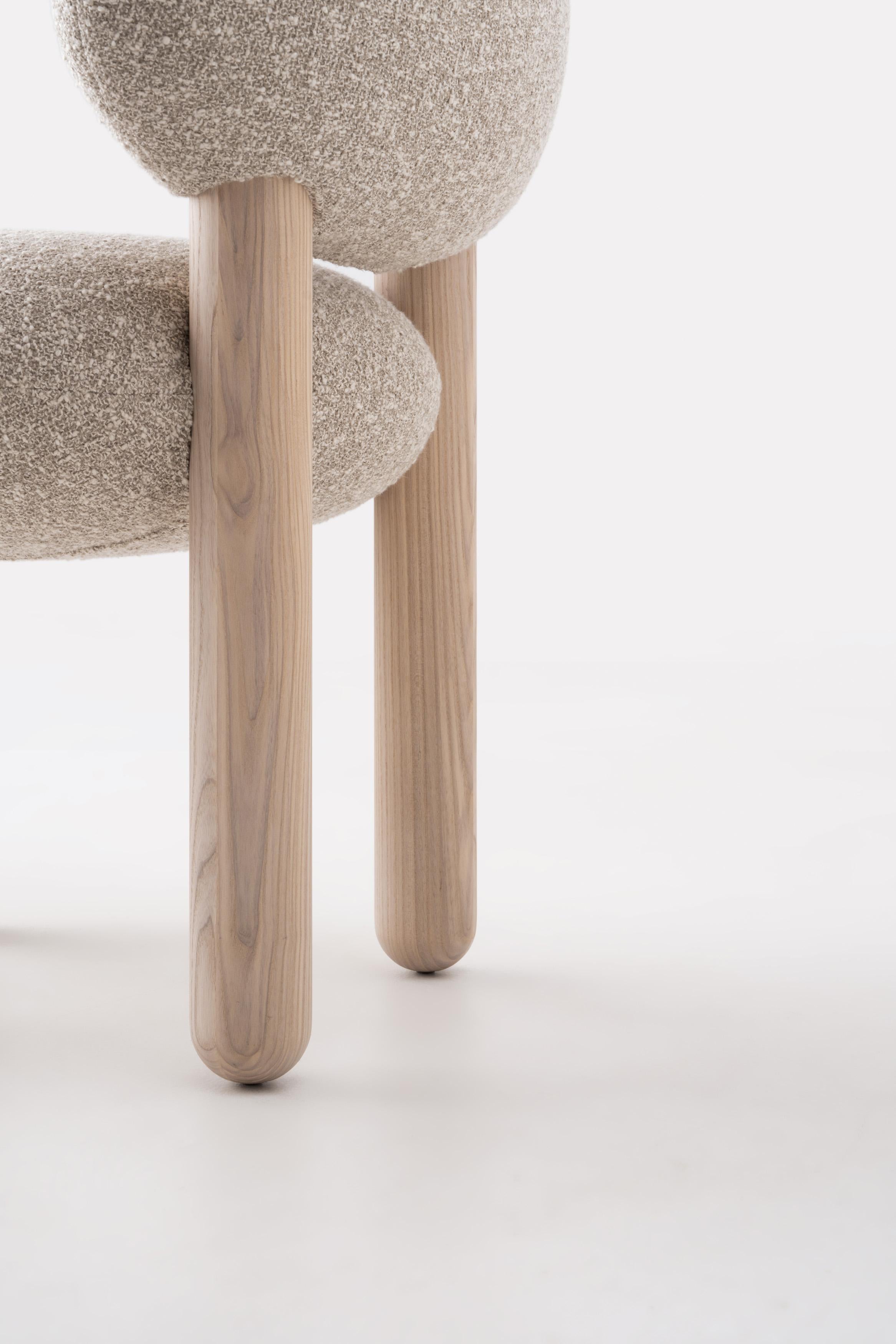 Sedia da pranzo moderna Flock CS2 in tessuto Kvadrat Zero di NOOM in vendita 7