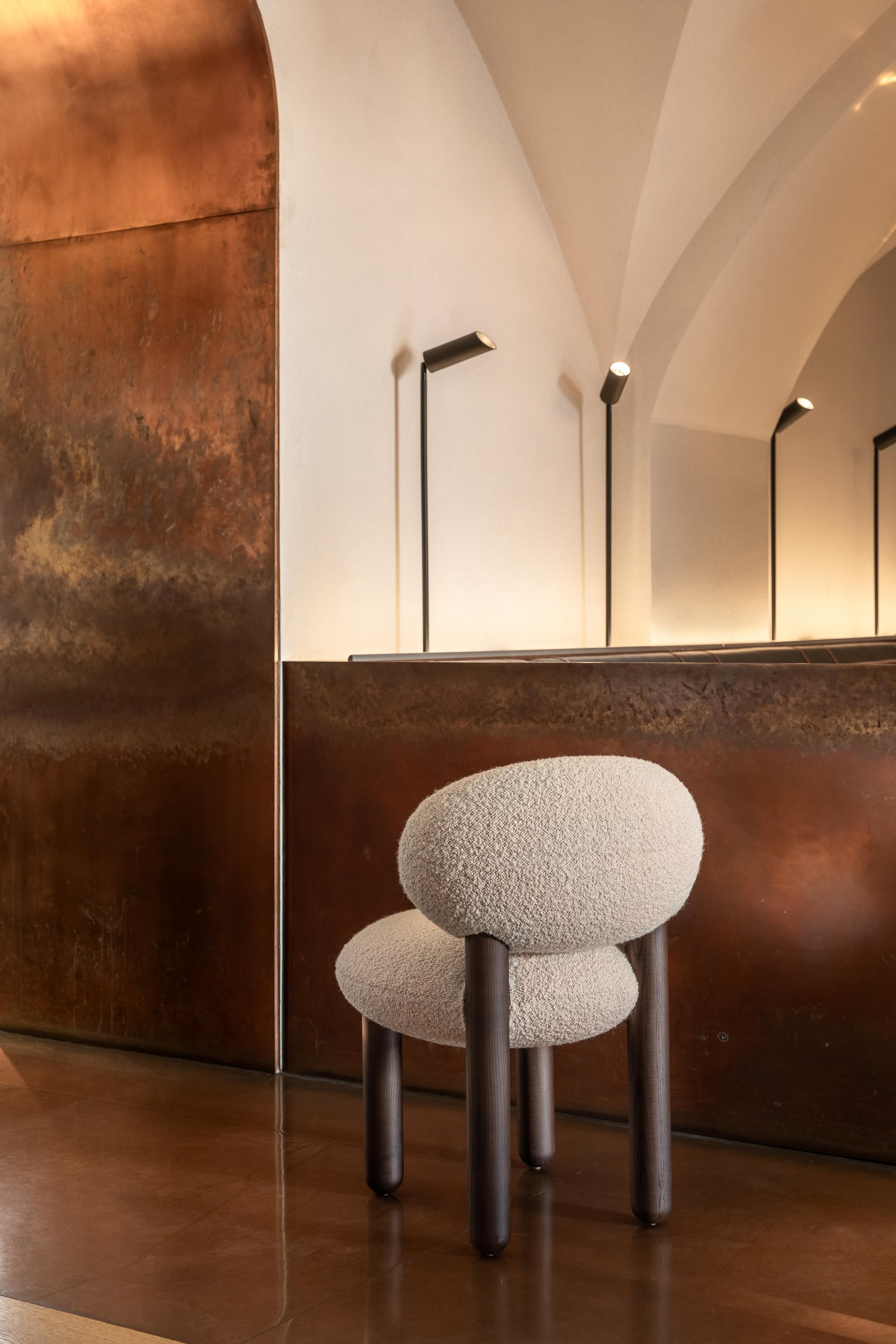 Sedia da pranzo moderna Flock CS2 in tessuto Kvadrat Zero di NOOM in vendita 7