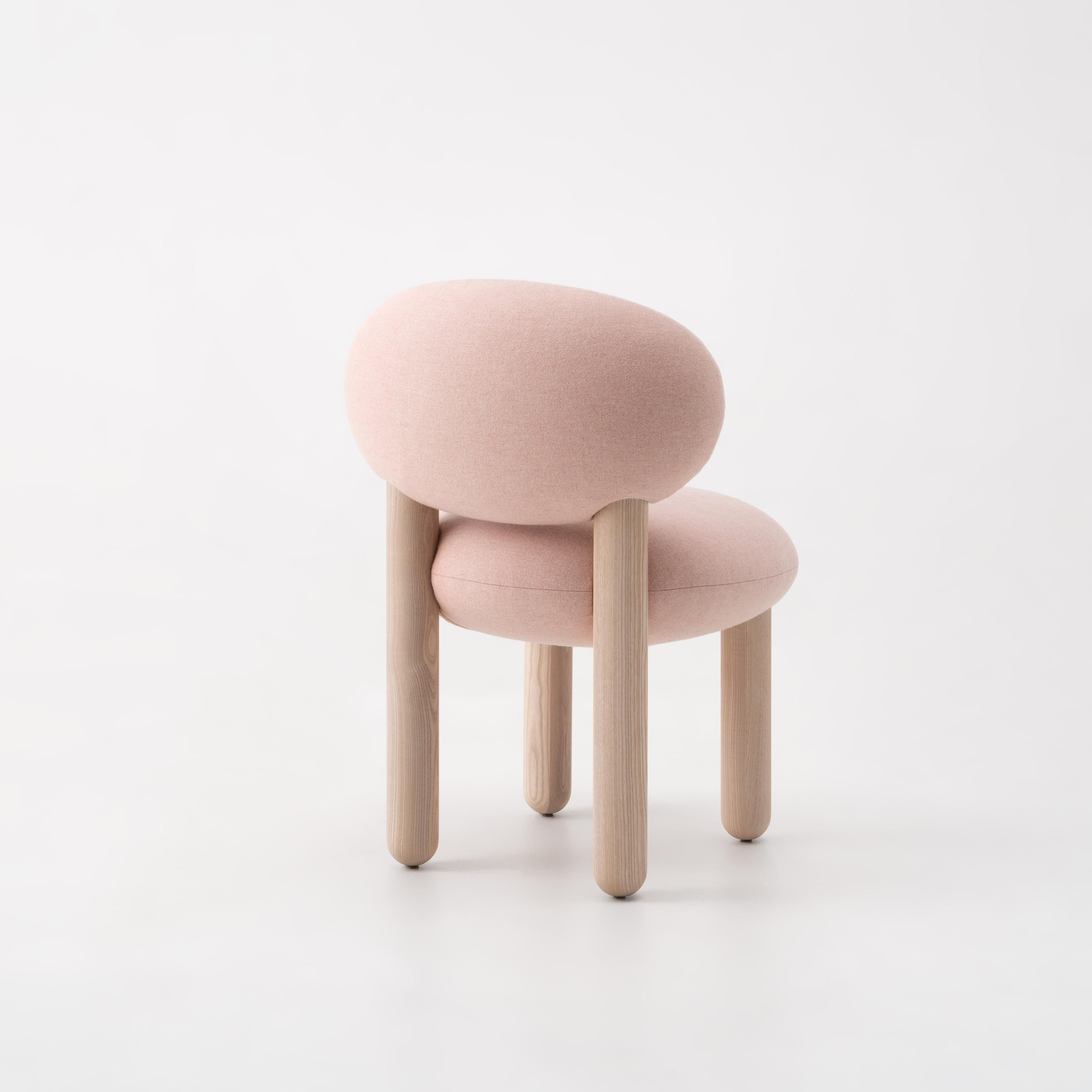 Sedia da pranzo moderna Flock CS2 in tessuto Kvadrat Zero di NOOM in vendita 11