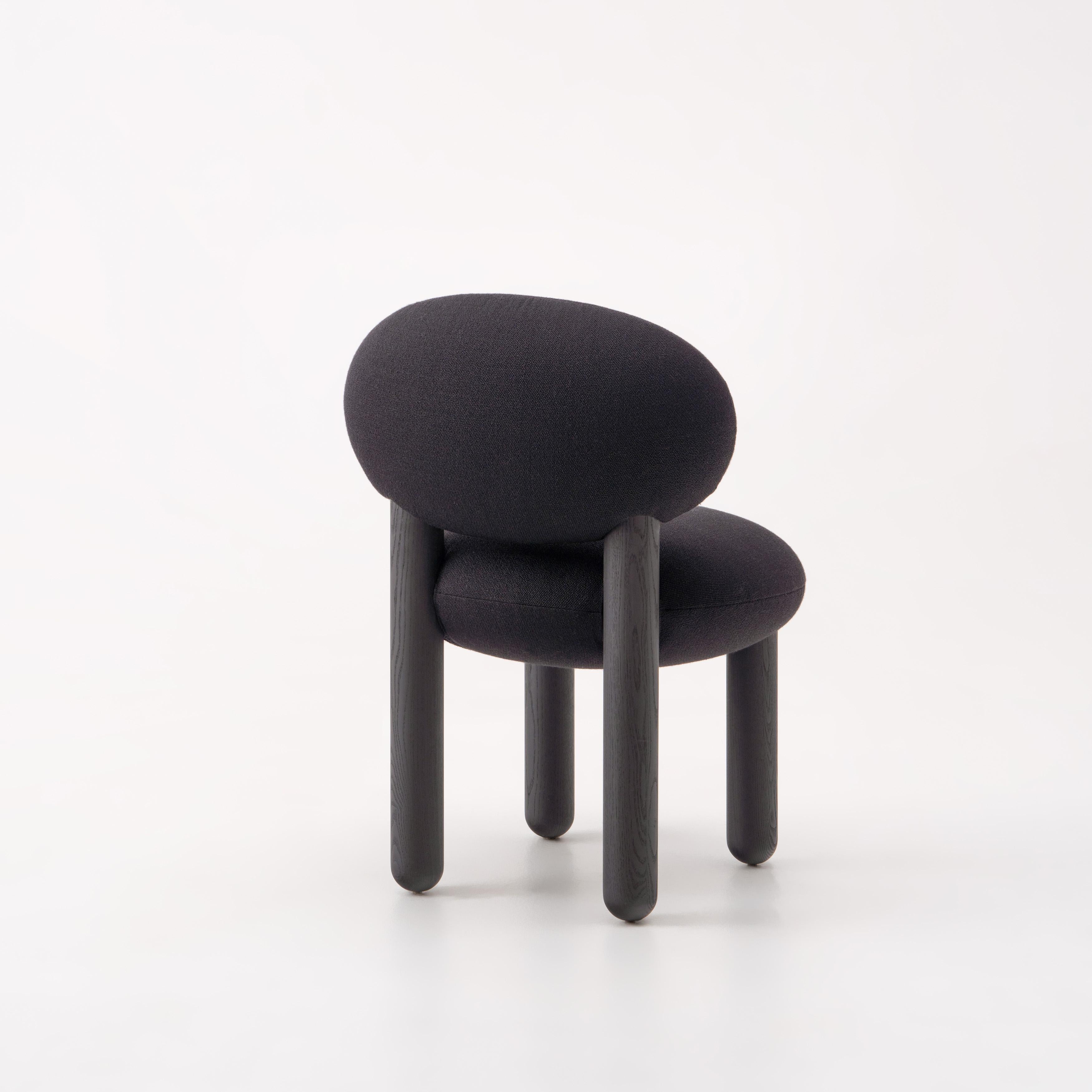 Sedia da pranzo moderna Flock CS2 in tessuto Kvadrat Zero di NOOM in vendita 13