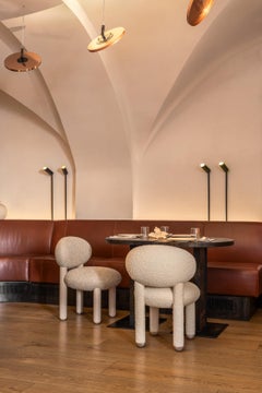 Flock Accent Chair CS2 by Kateryna Sokolova for NOOM in Beige Boucle, Ash Legs