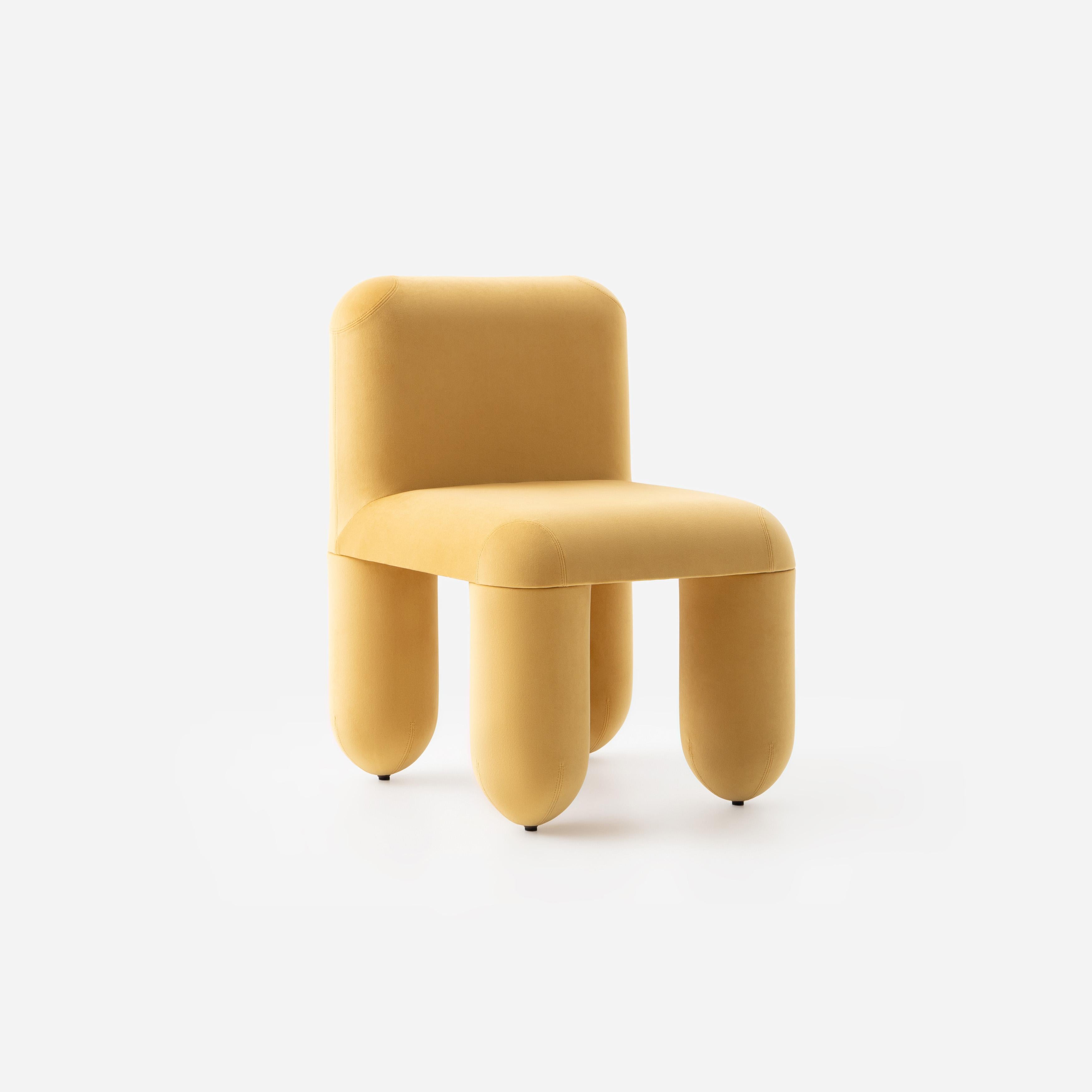 Sedia da pranzo moderna Hello in tessuto di lana beige di NOOM in vendita 13