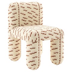 Moderner Esszimmerstuhl Hello aus Dedar Tiger Beat Jacquard-Samt von Noom