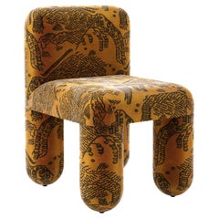 Moderner Esszimmerstuhl Hello aus Dedar Tiger Mountain Jacquard-Samt von Noom