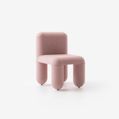 HELLO Chair by Denys Sokolov for NOOM, Wood and Fabric, Modern Design, Pink
