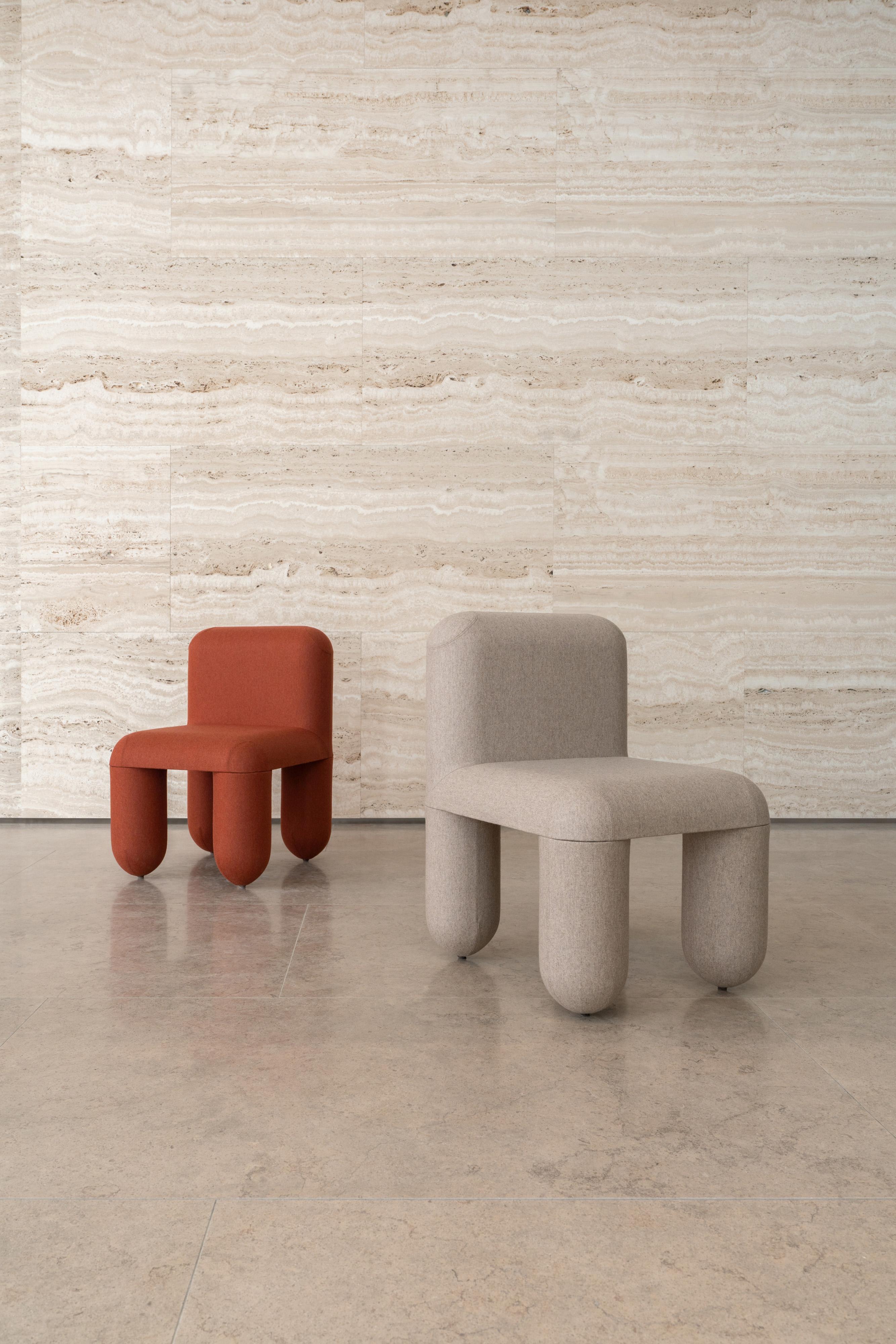 Sedia da pranzo moderna Hello in vari tessuti e colori di NOOM in vendita 6