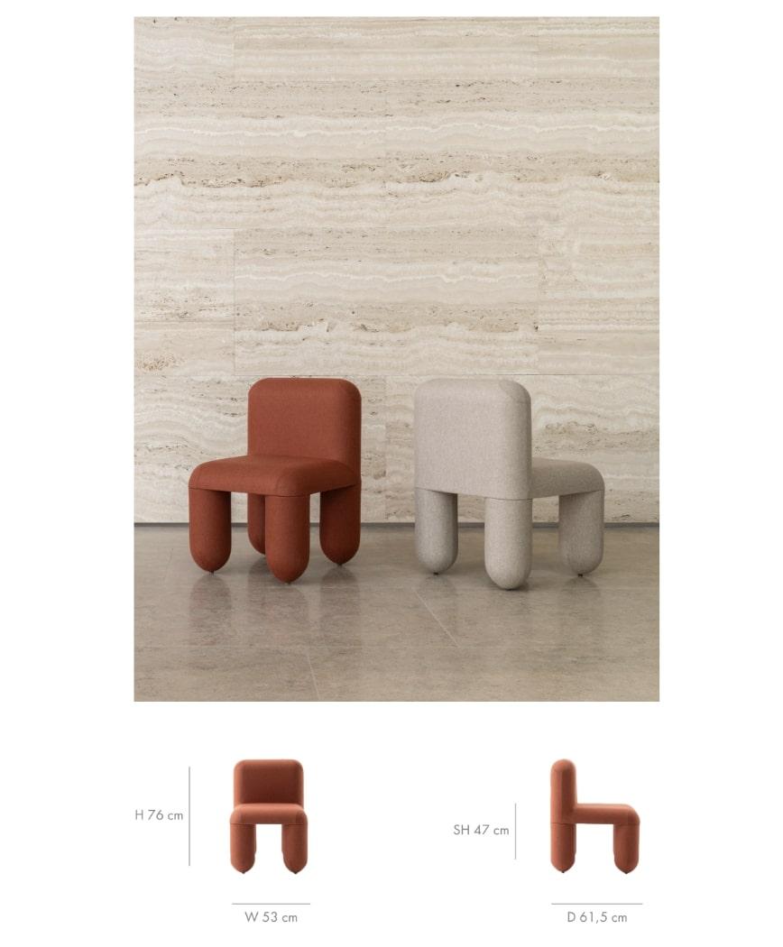 Silla de comedor moderna Hello en varias telas y colores by Noom en Nuevo estado para la venta en Paris, FR