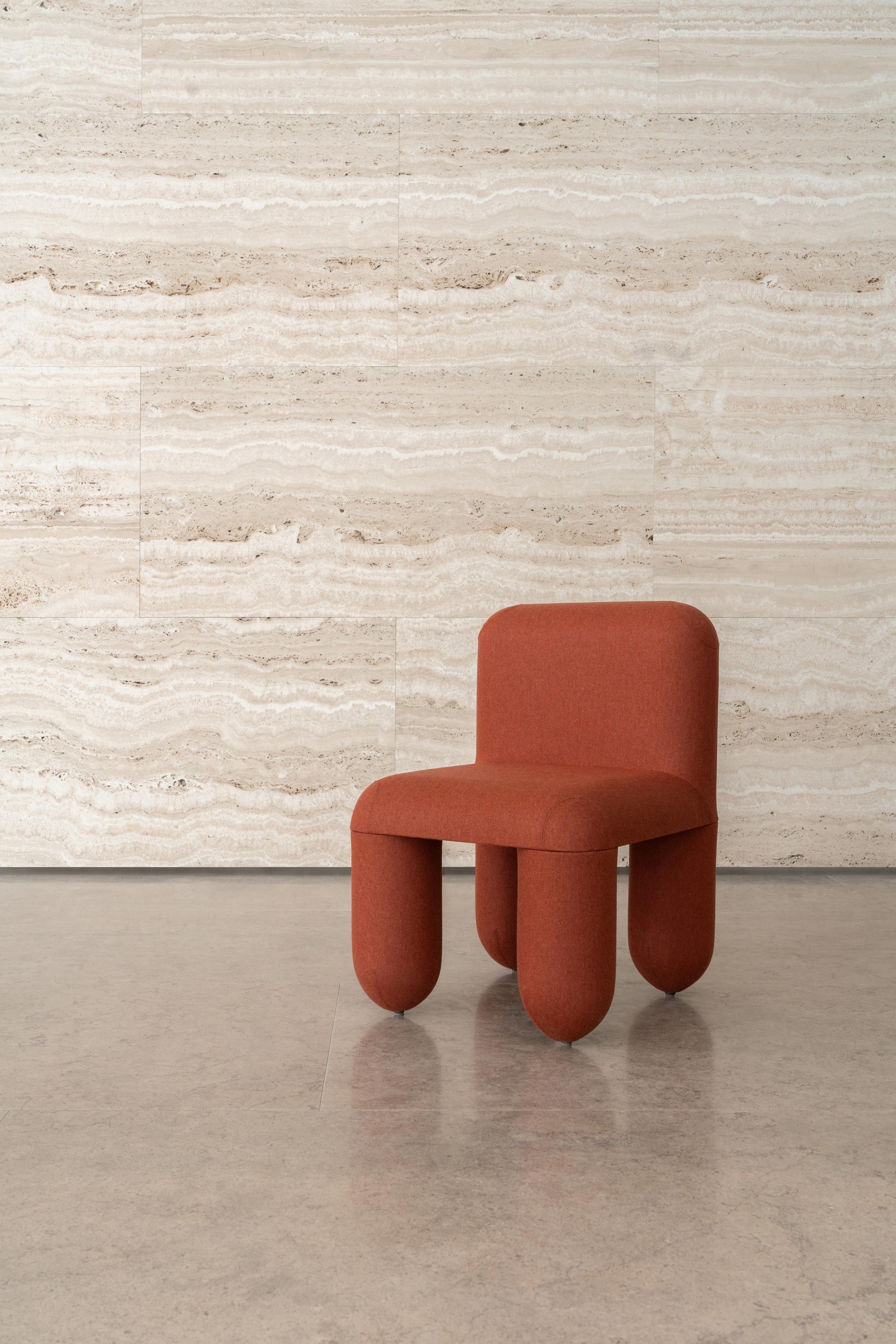 Sedia da pranzo moderna Hello in vari tessuti e colori di NOOM in vendita 2