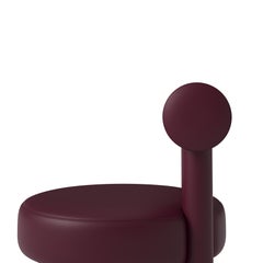 Modern Dining Chair in Deep Burgundy Vegan Leather — Gropius CS1 by NOOM
