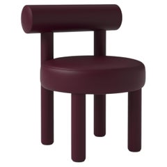 Modern Dining Chair in Deep Burgundy Vegan Leather — Gropius CS1 by NOOM