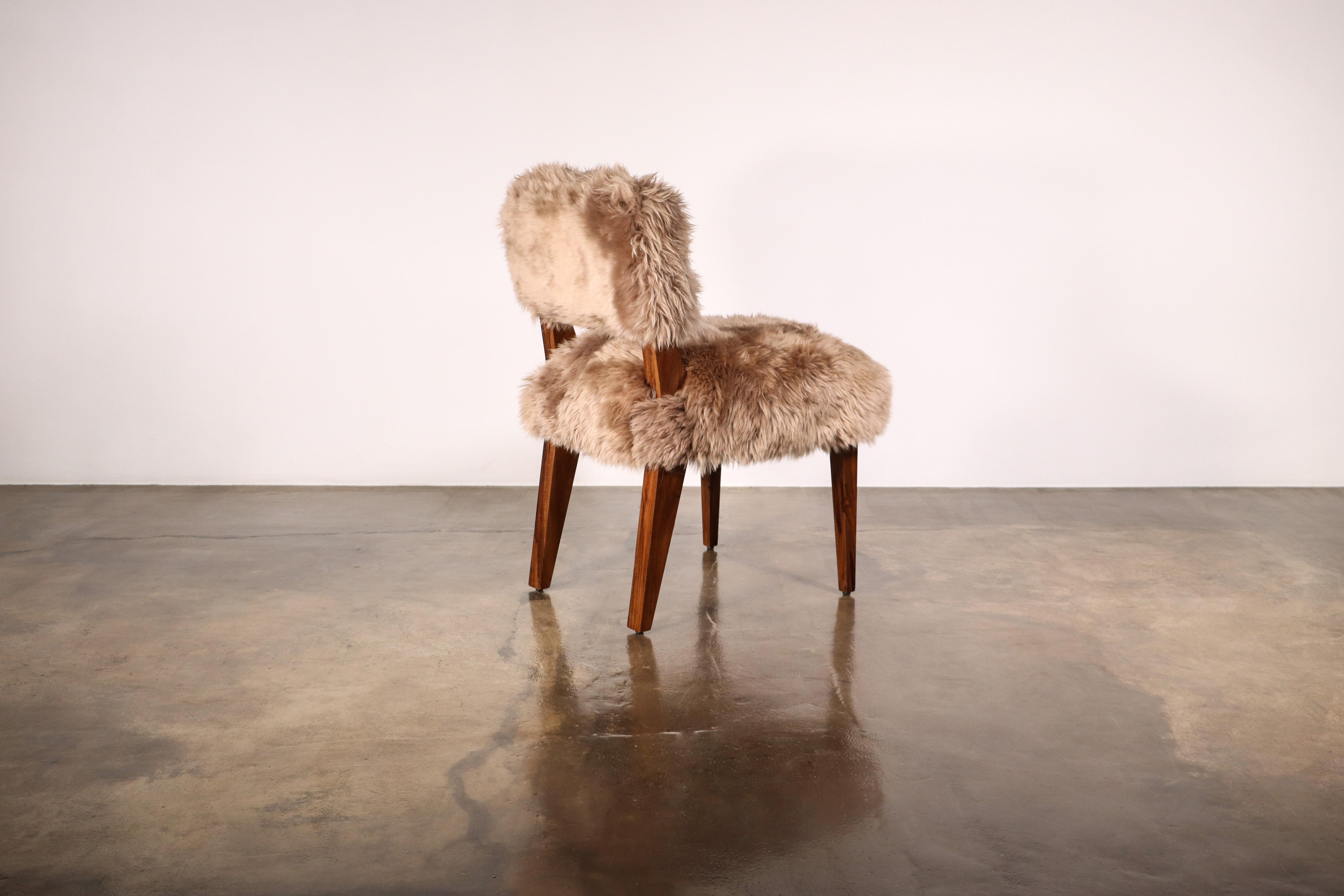 shearling dining chair