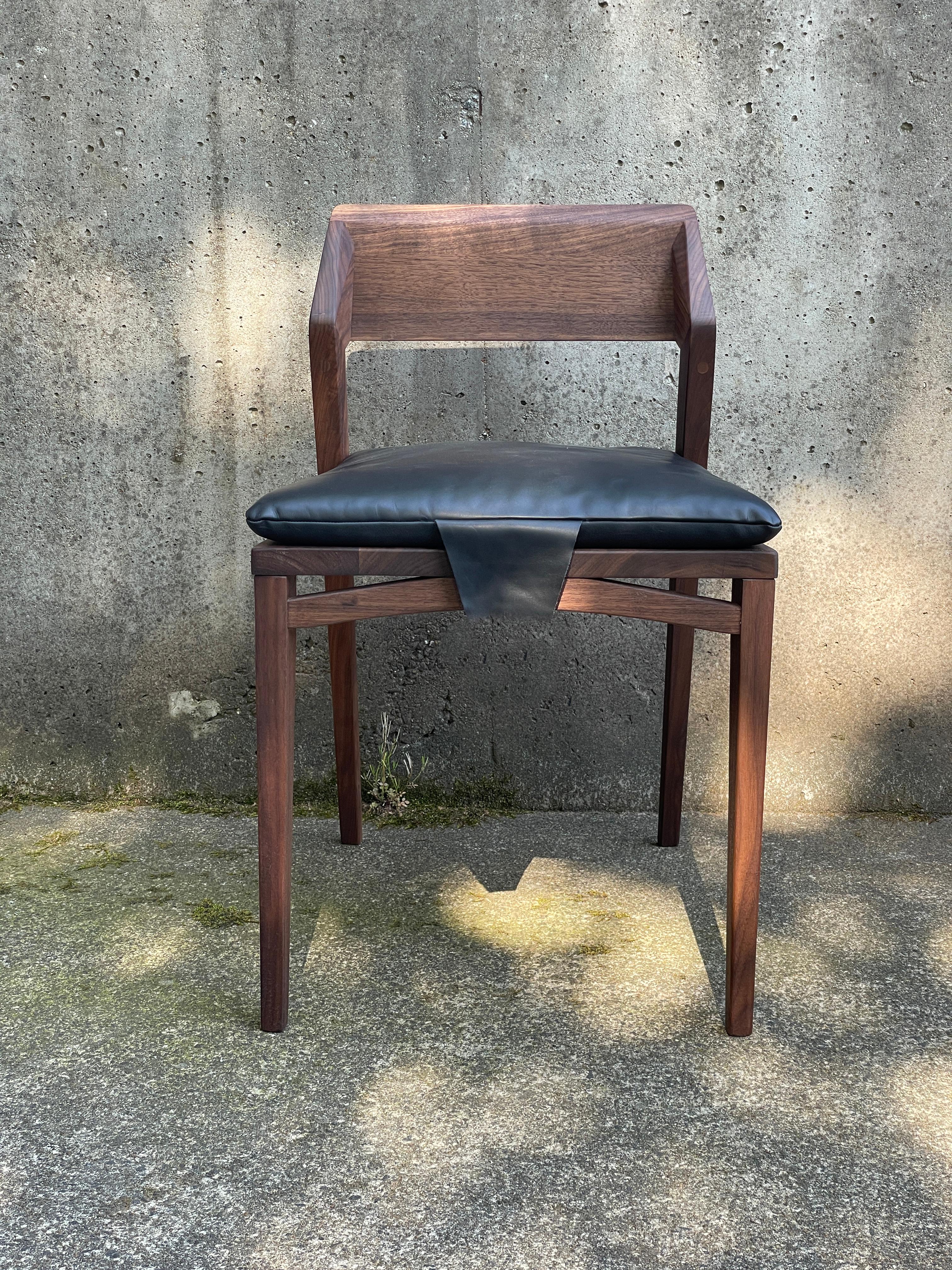 Cherry Modern Dining Chair, Osteria Side Chair by MarCo Bogazzi