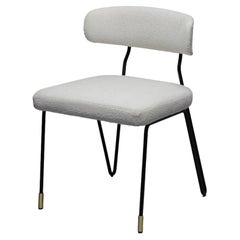 Silla de comedor moderna con base de metal
