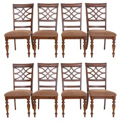 Vintage Modern Dining Chairs with Upholstered Seats, 8