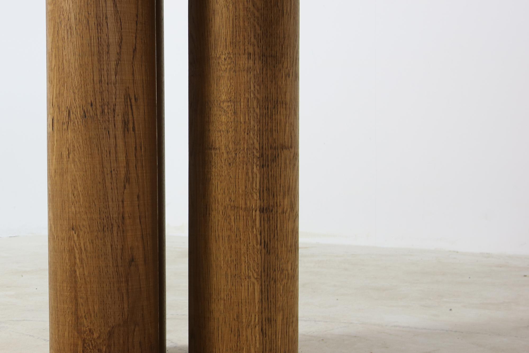 Modern Dining Room Oval Table Solid Oak, Contemporary Nathan Lindberg Pedestal 5