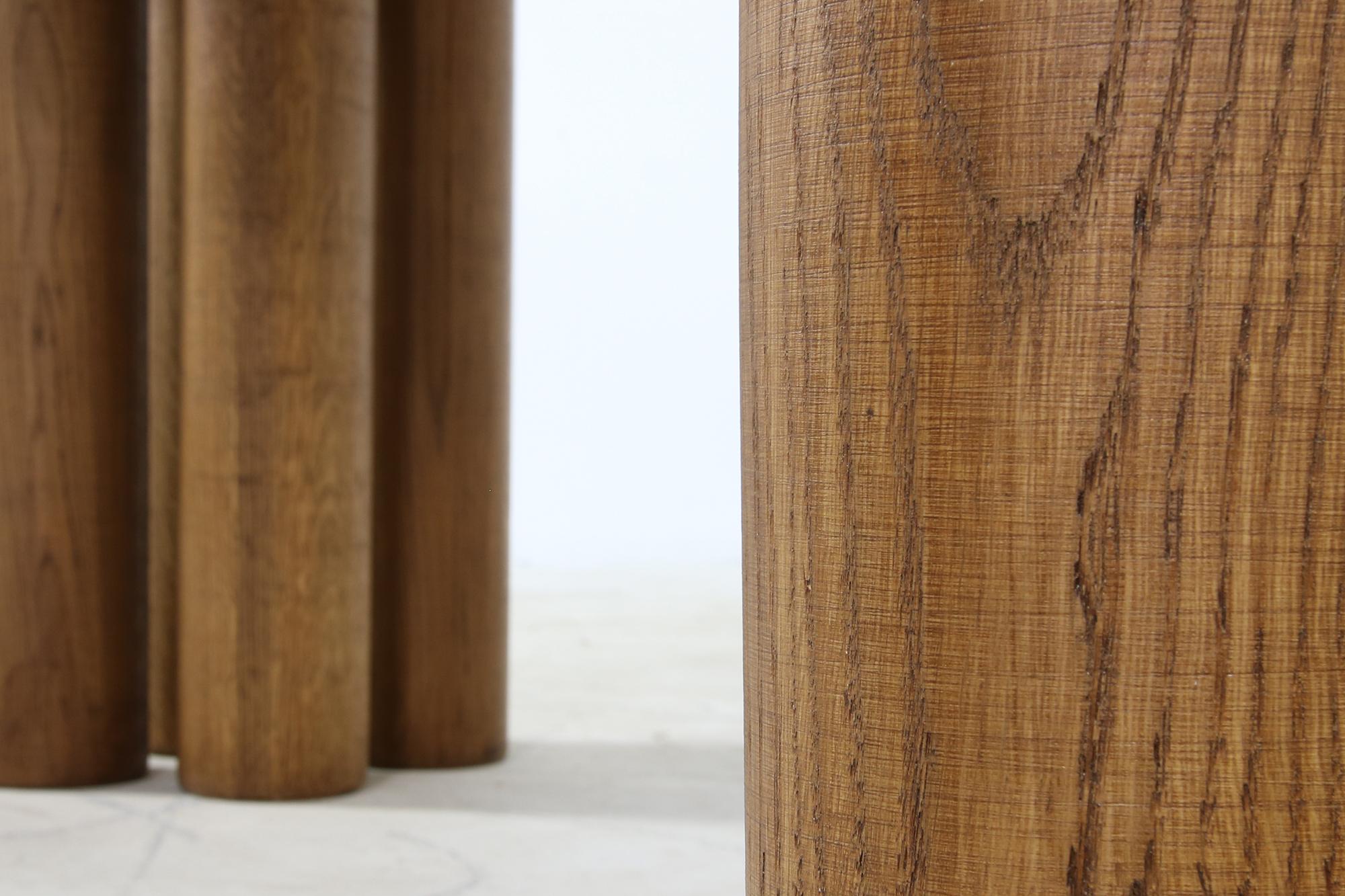 Modern Dining Room Oval Table Solid Oak, Contemporary Nathan Lindberg Pedestal 6
