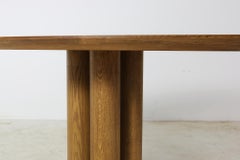 Modern Dining Room Oval Table Solid Oak, Contemporary Nathan Lindberg Pedestal
